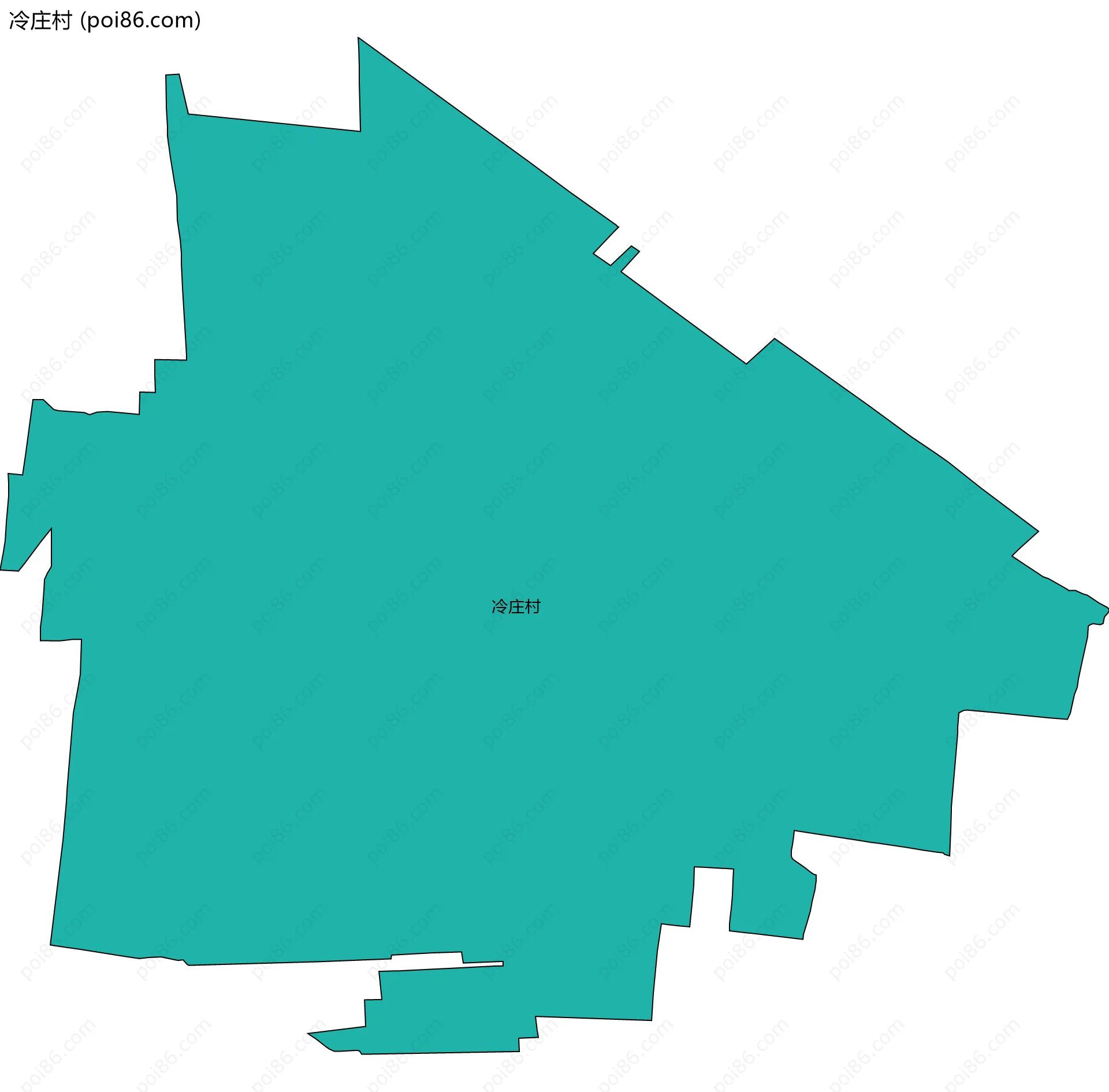 冷庄村边界地图