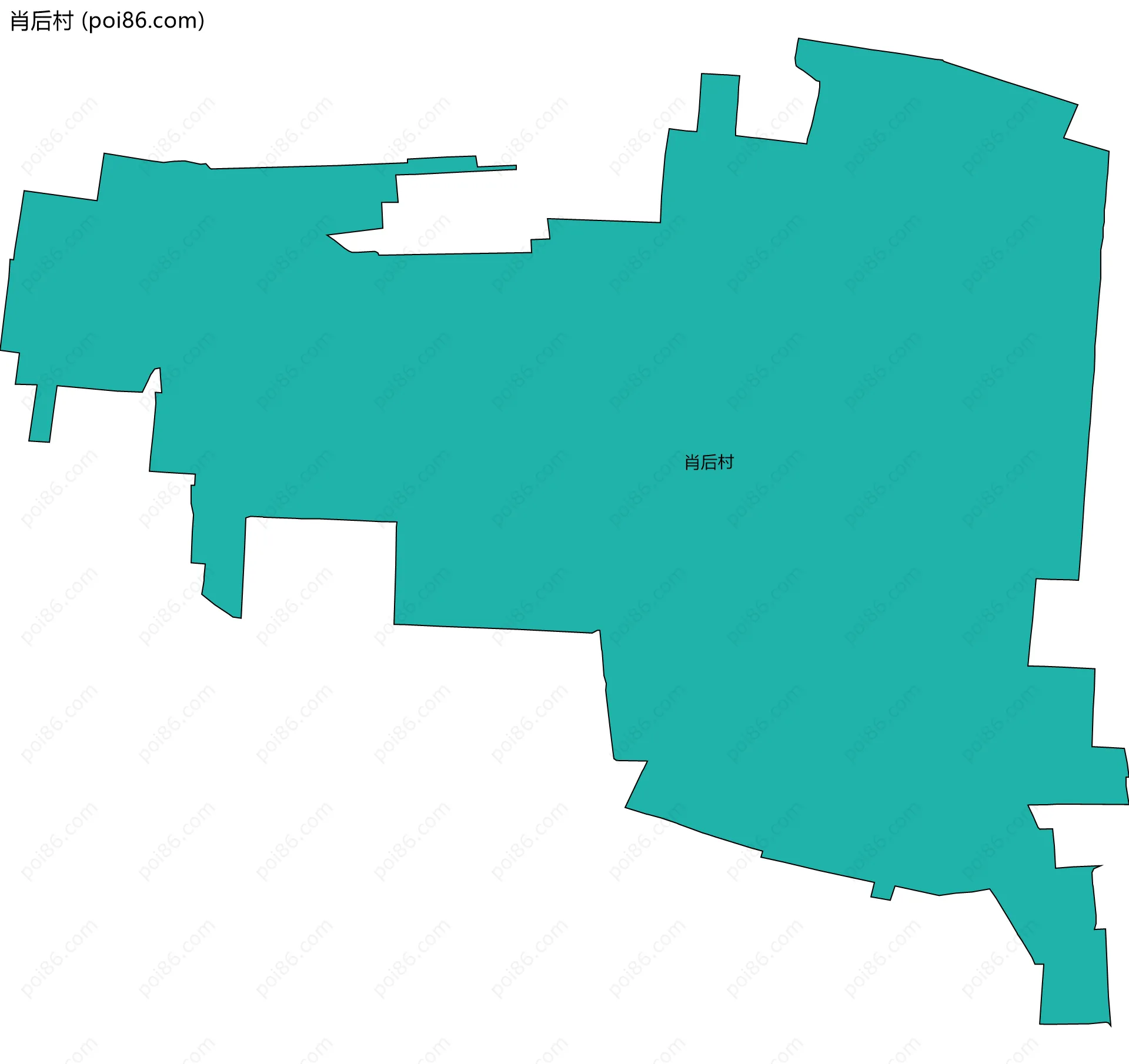 肖后村边界地图