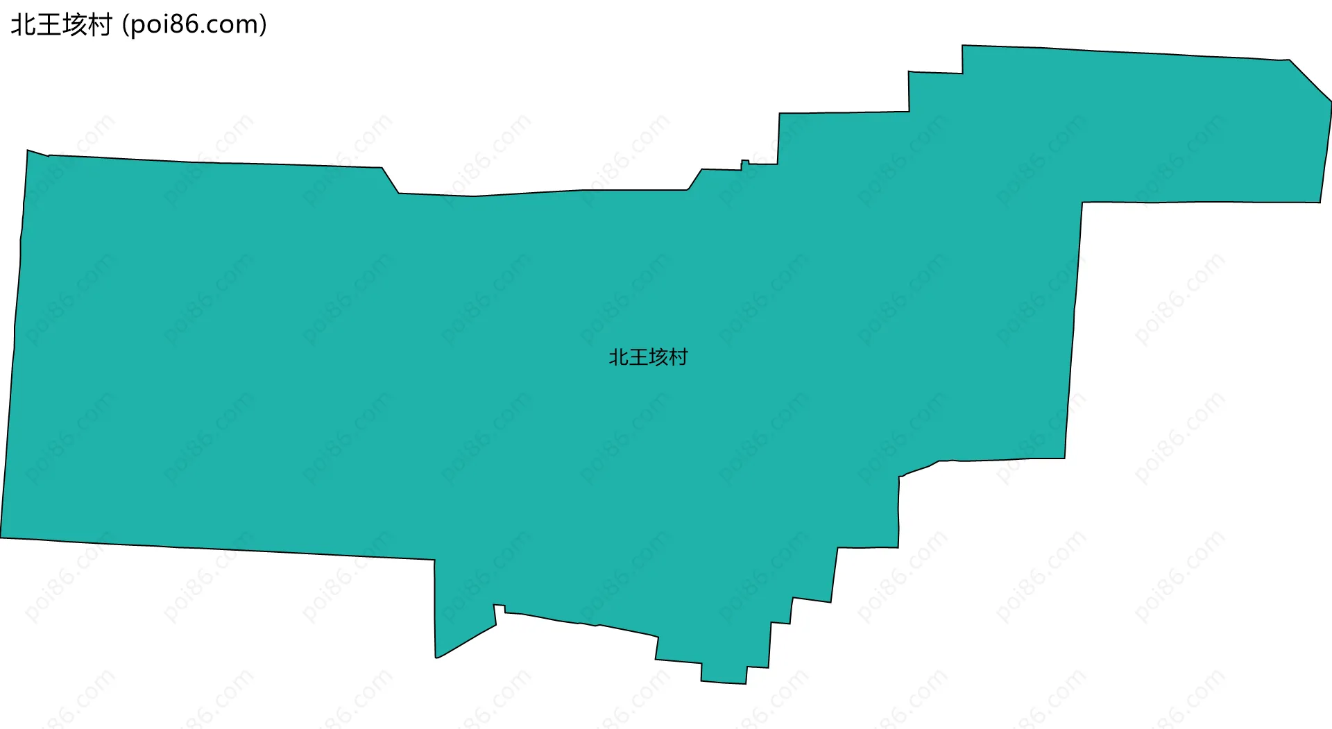 北王垓村边界地图