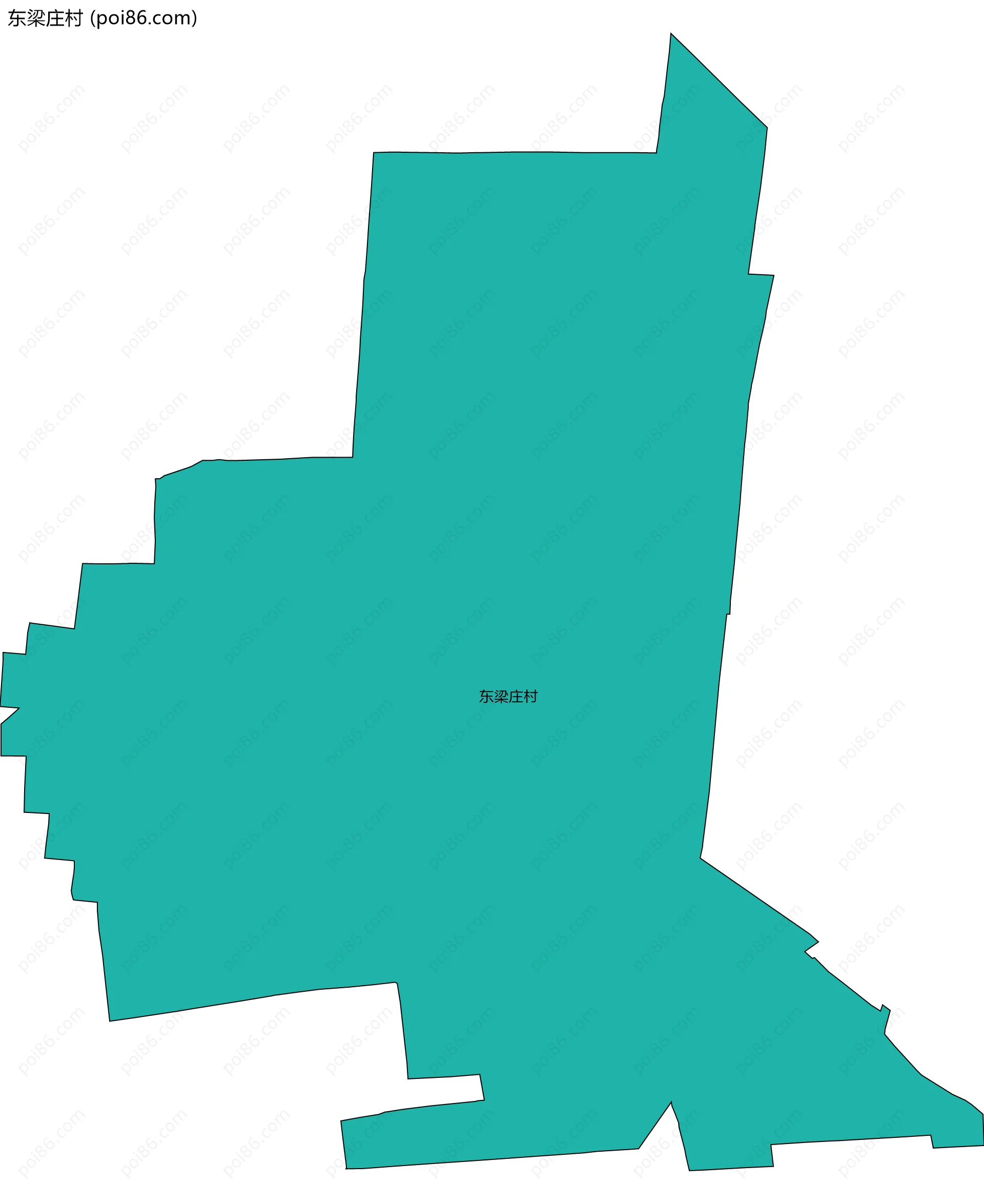 东梁庄村边界地图