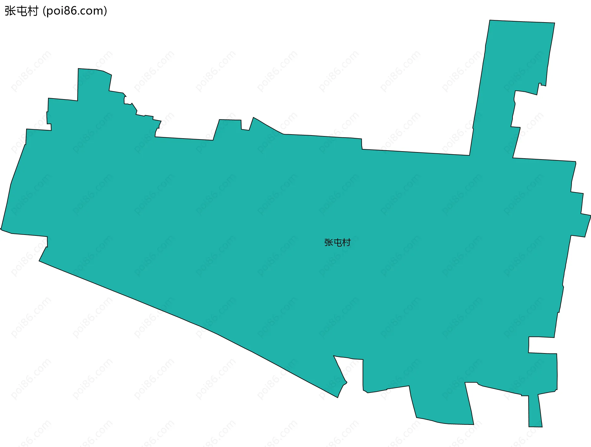 张屯村边界地图