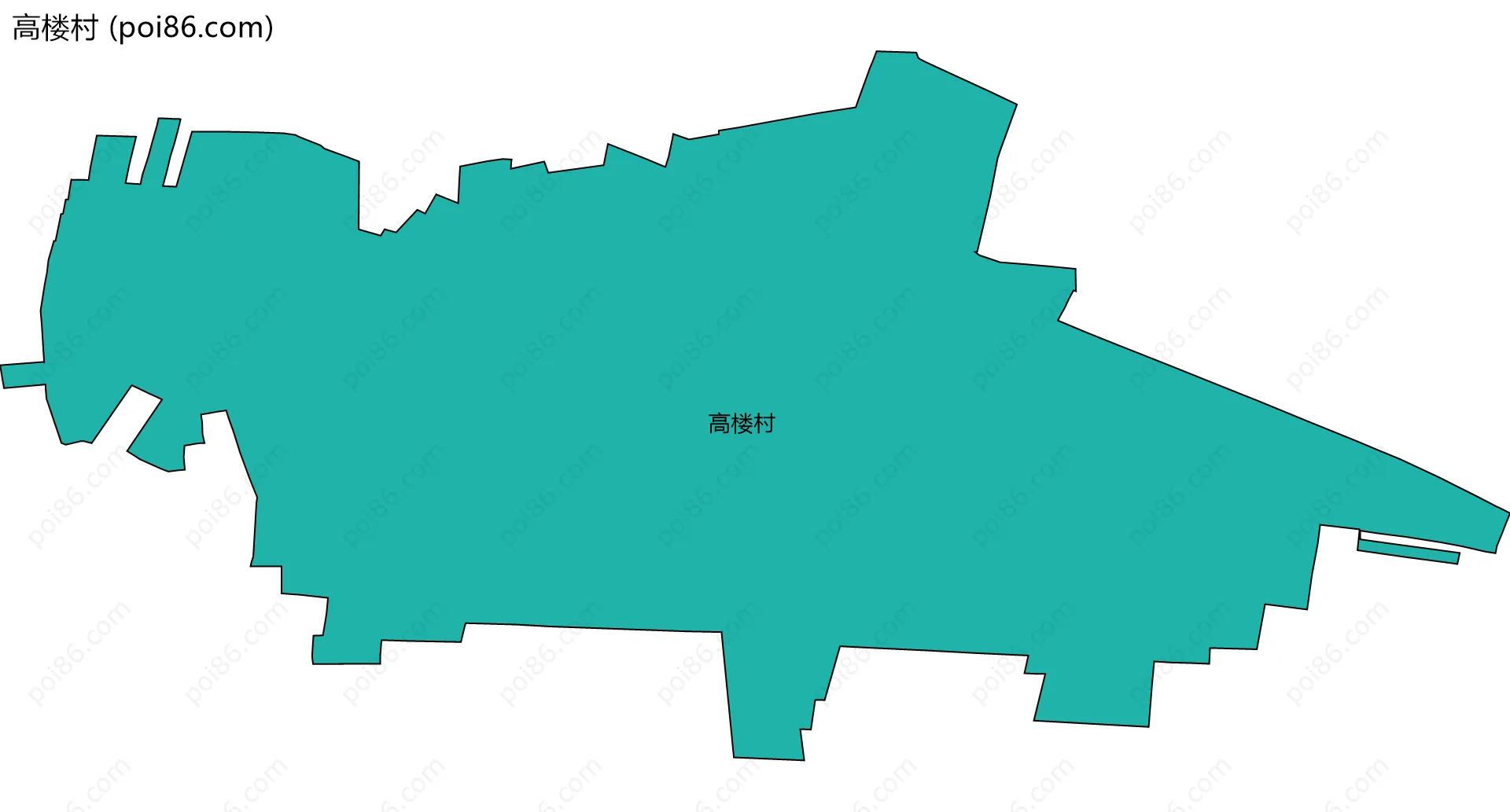 高楼村边界地图