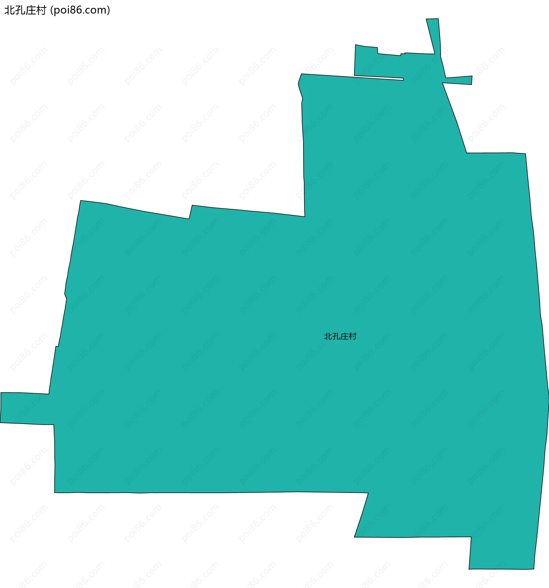 北孔庄村边界地图
