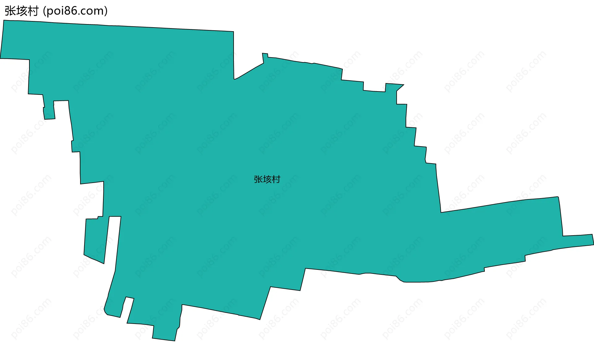 张垓村边界地图