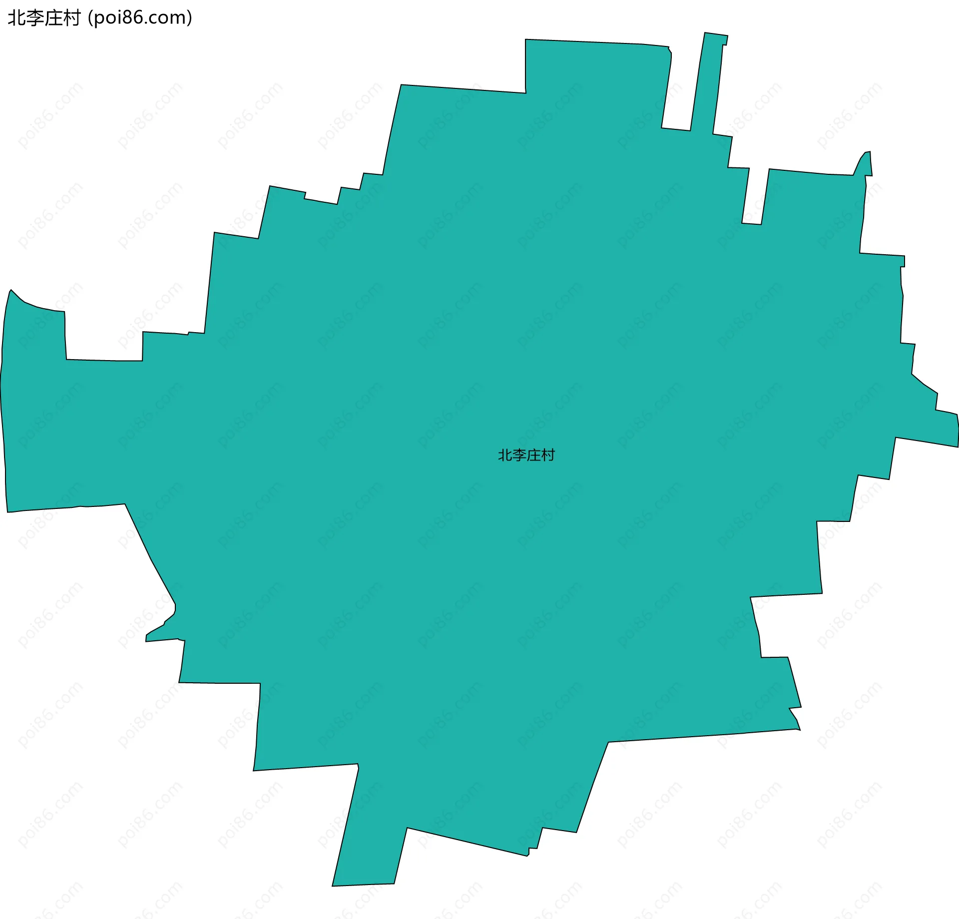 北李庄村边界地图