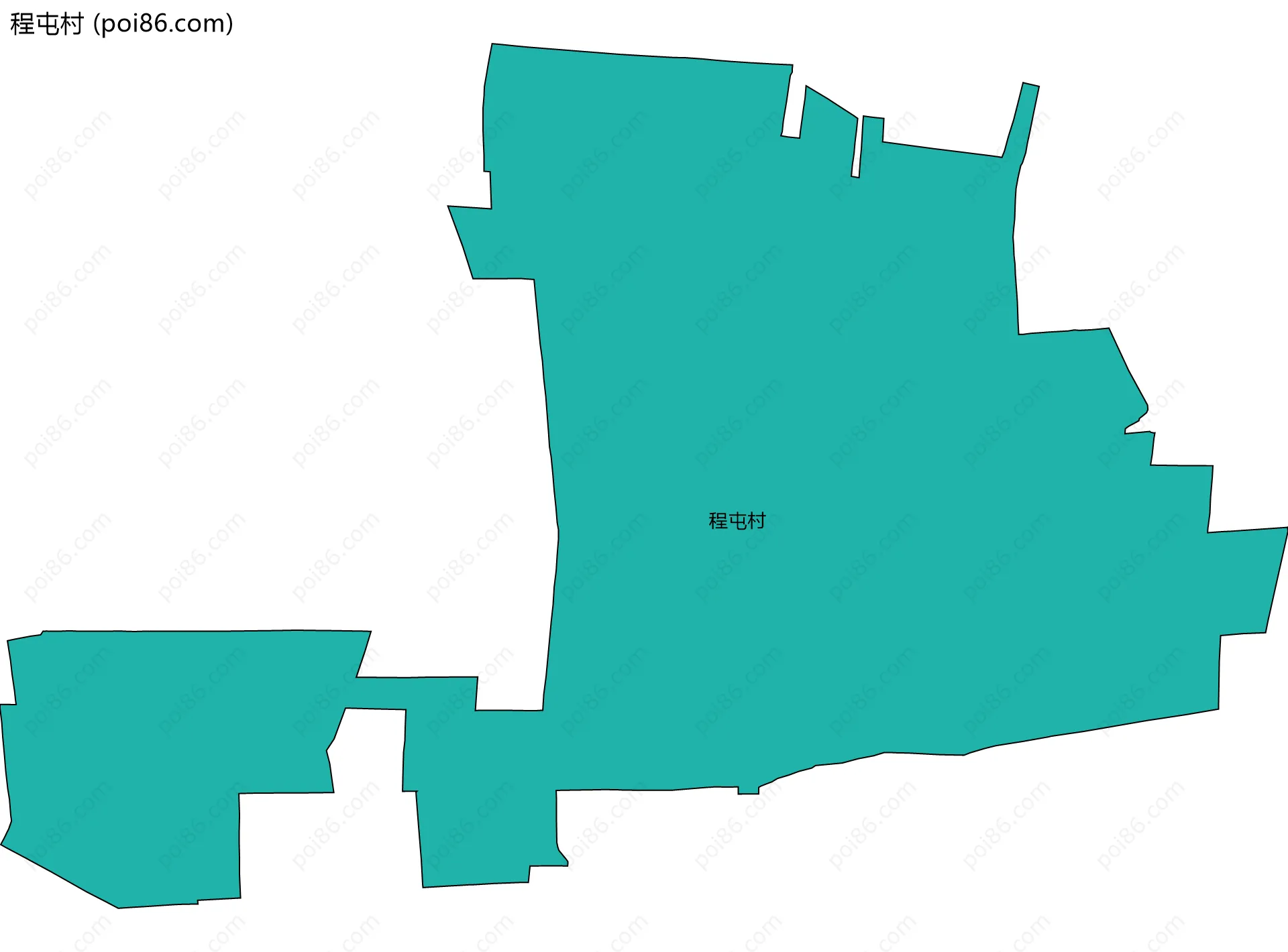 程屯村边界地图