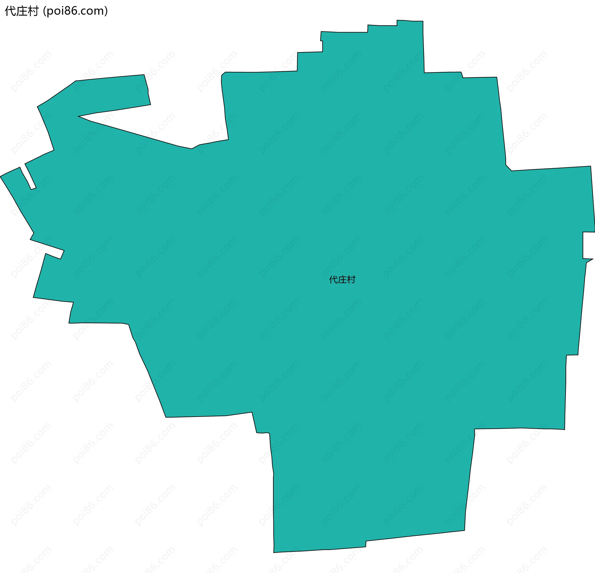 代庄村边界地图