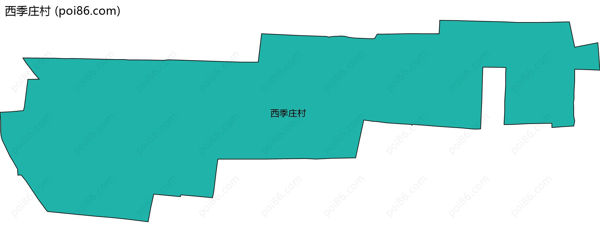 西季庄村边界地图