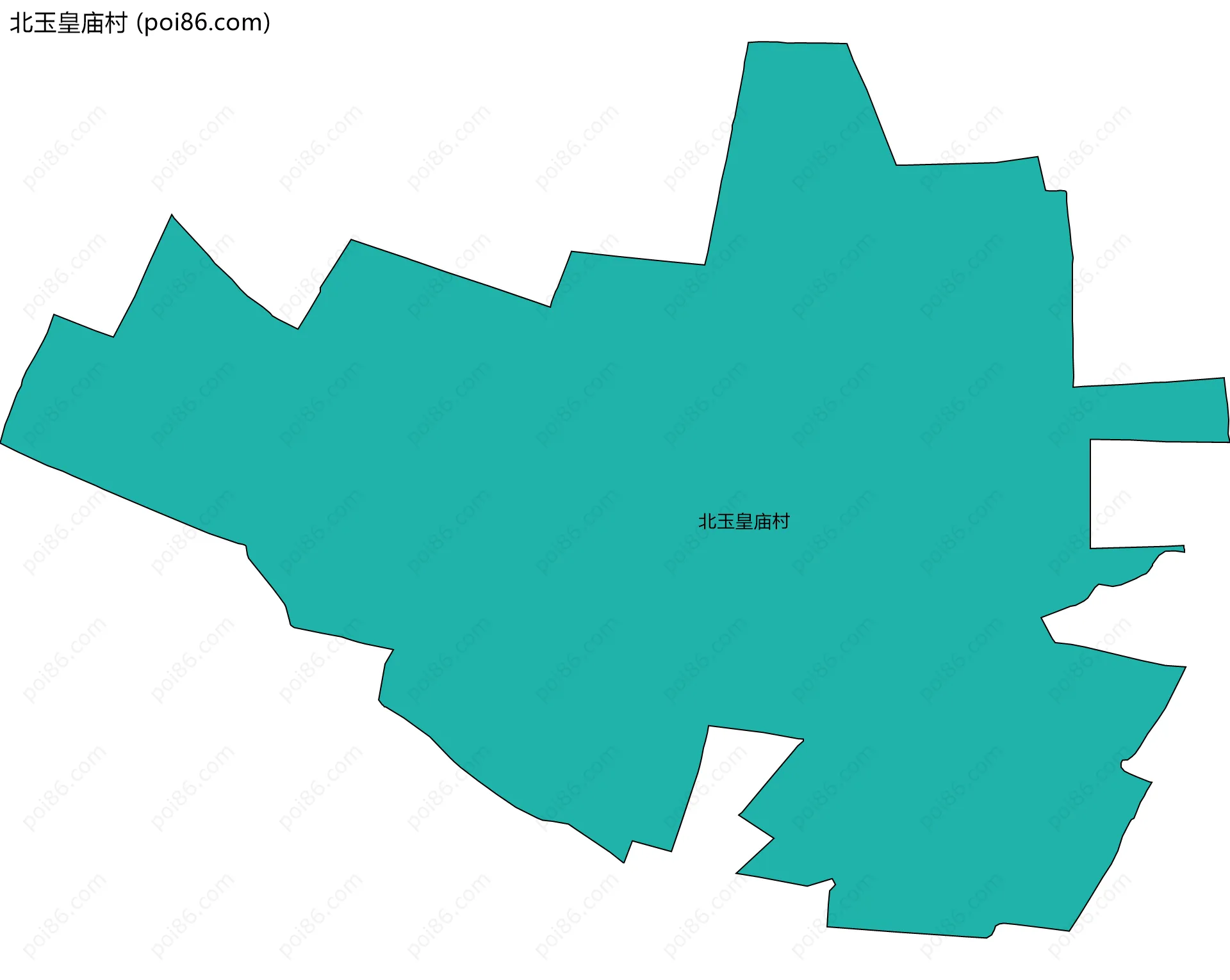 北玉皇庙村边界地图
