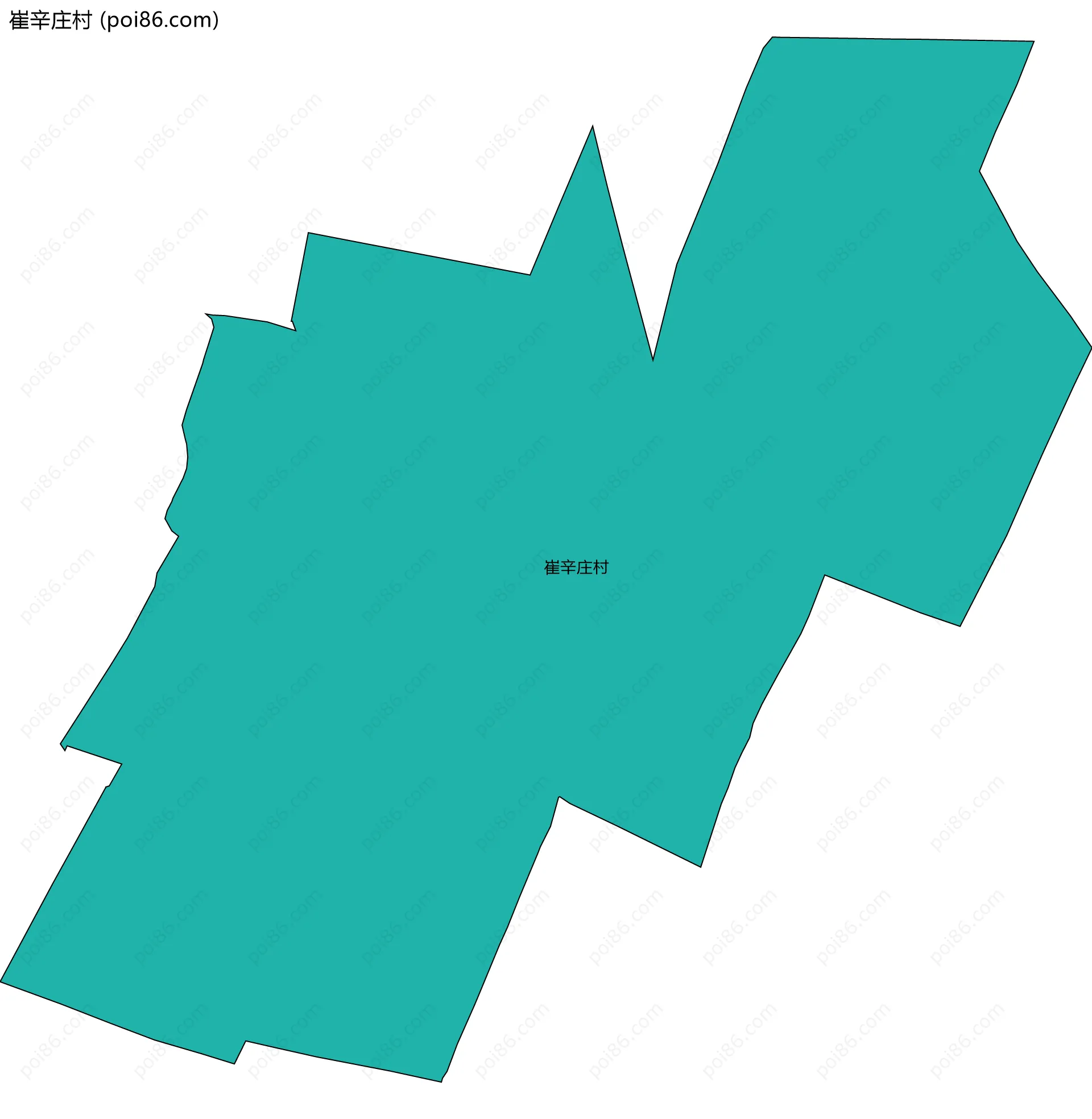 崔辛庄村边界地图