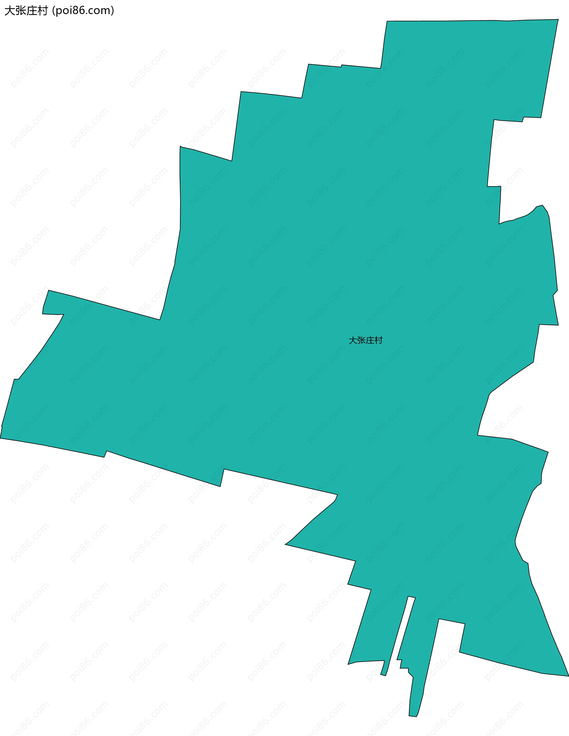 大张庄村边界地图