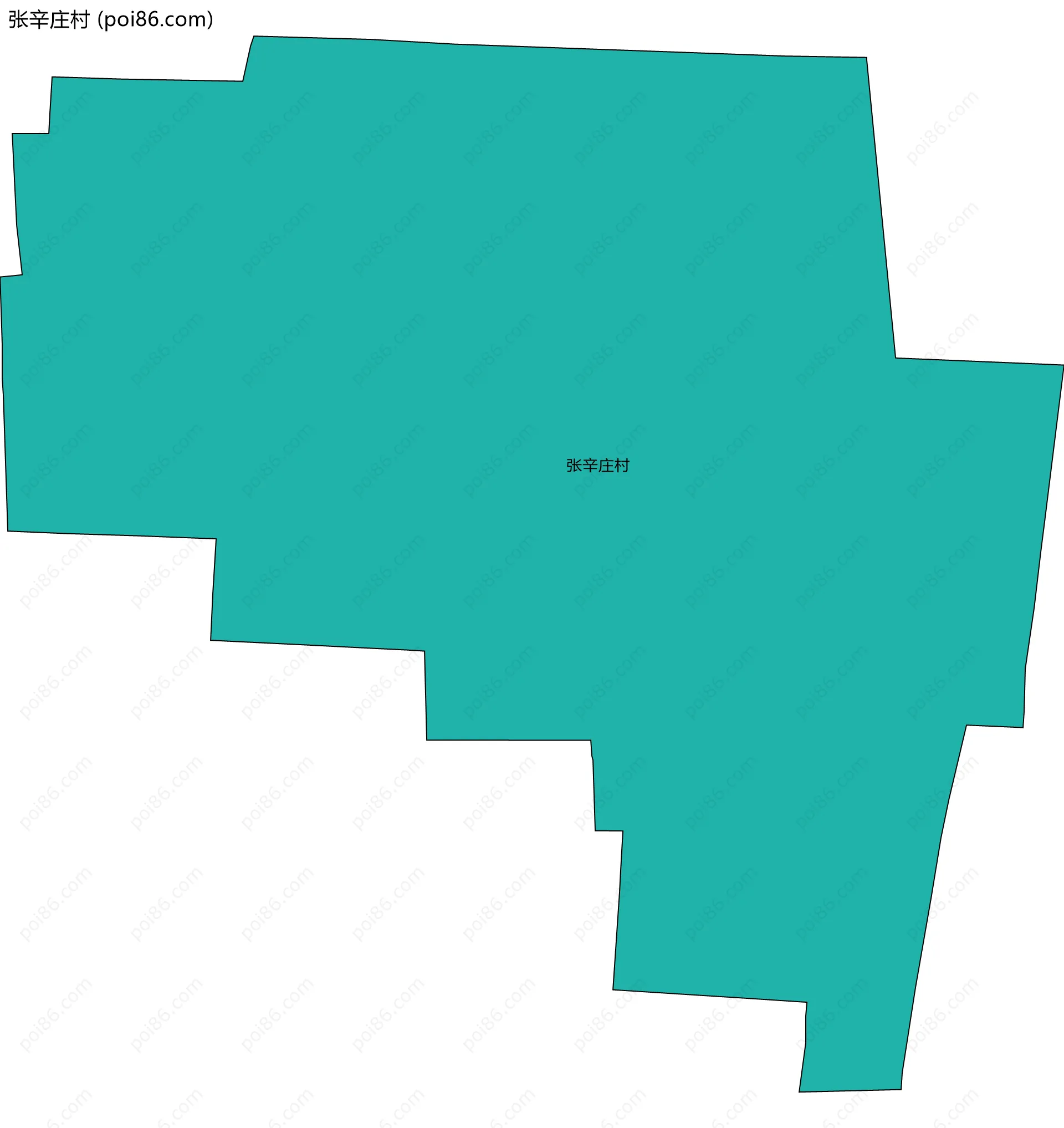 张辛庄村边界地图