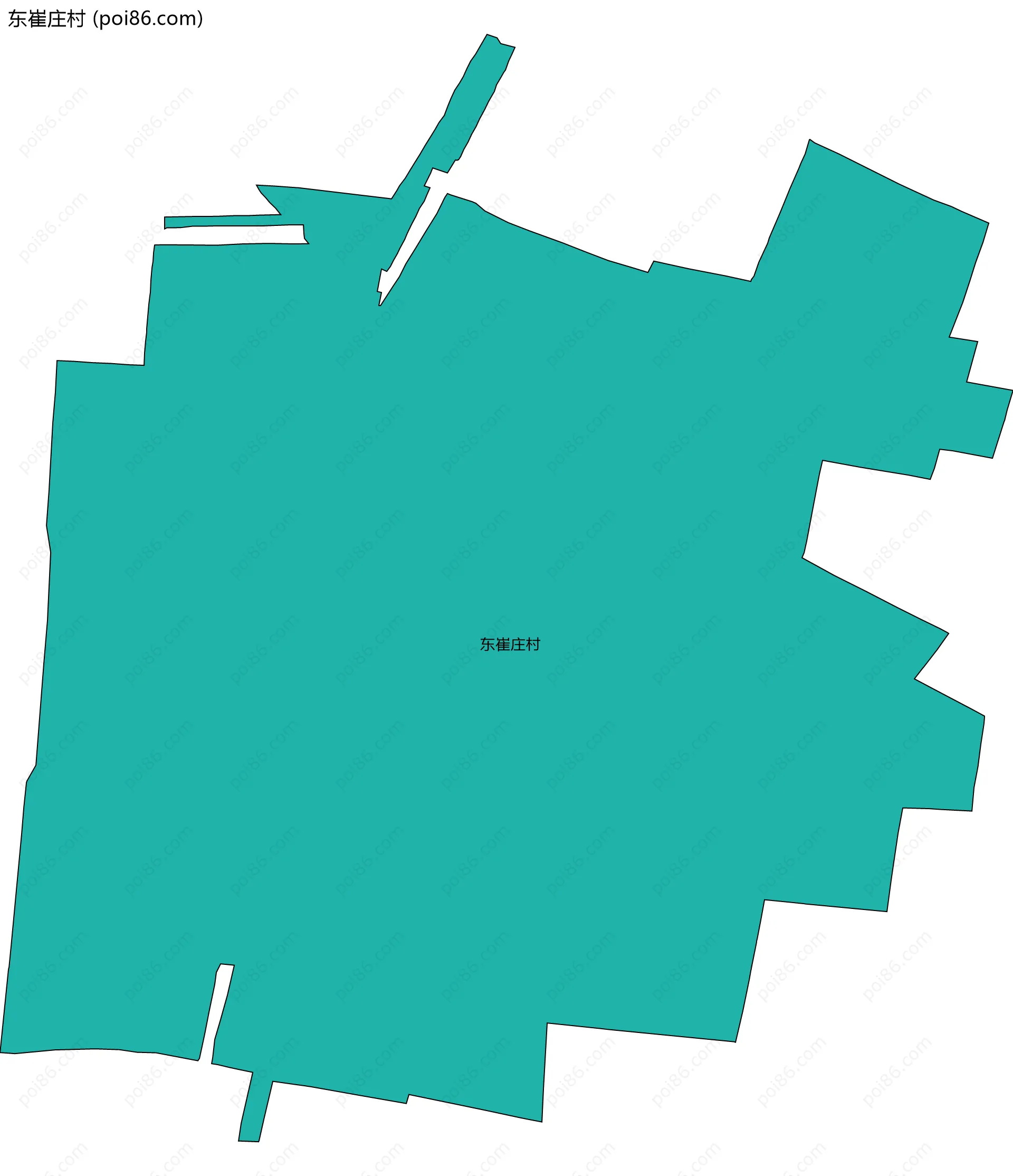 东崔庄村边界地图