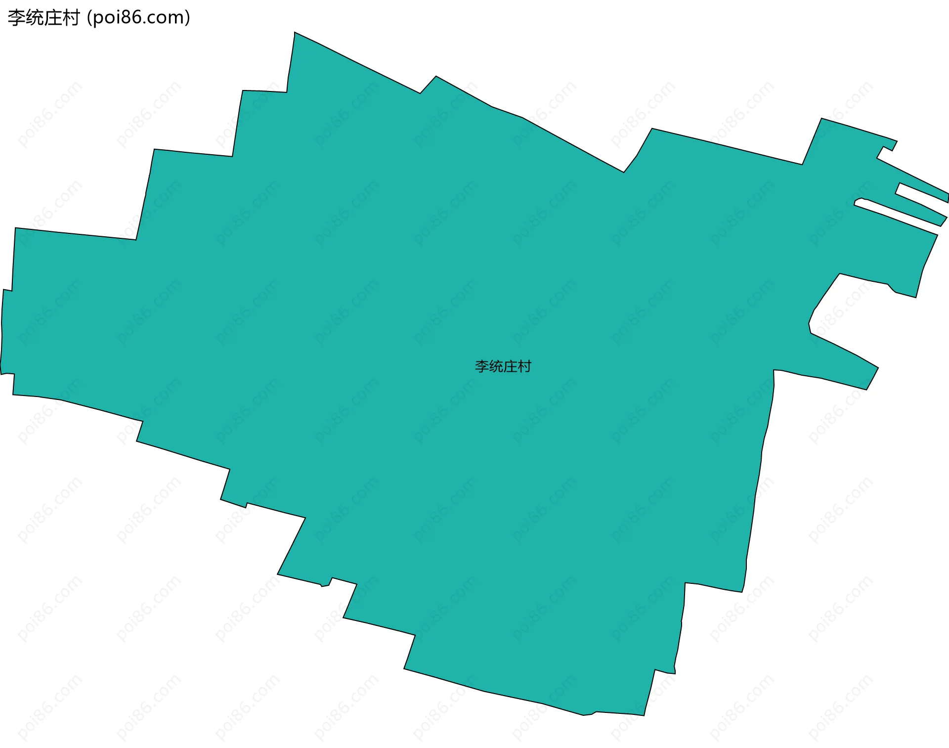 李统庄村边界地图