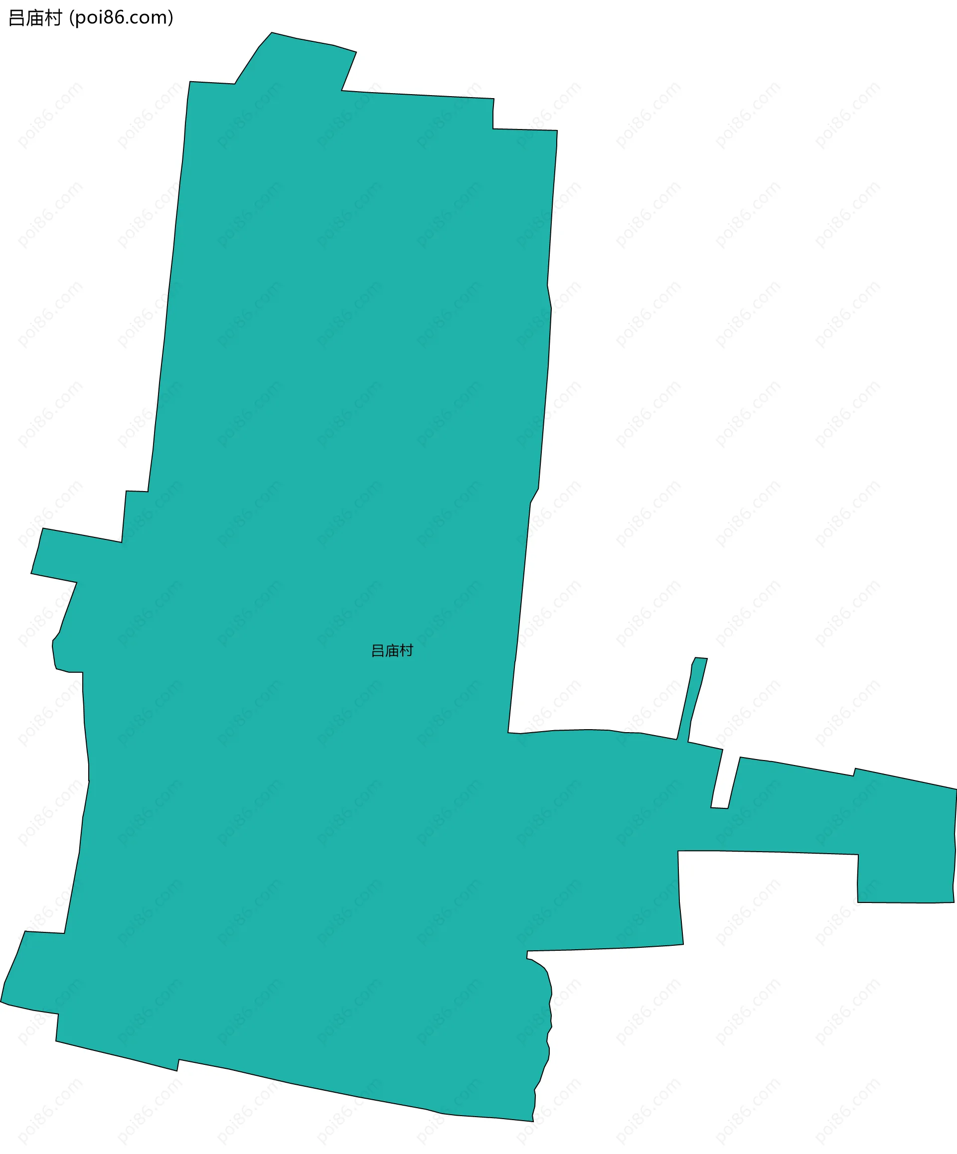 吕庙村边界地图