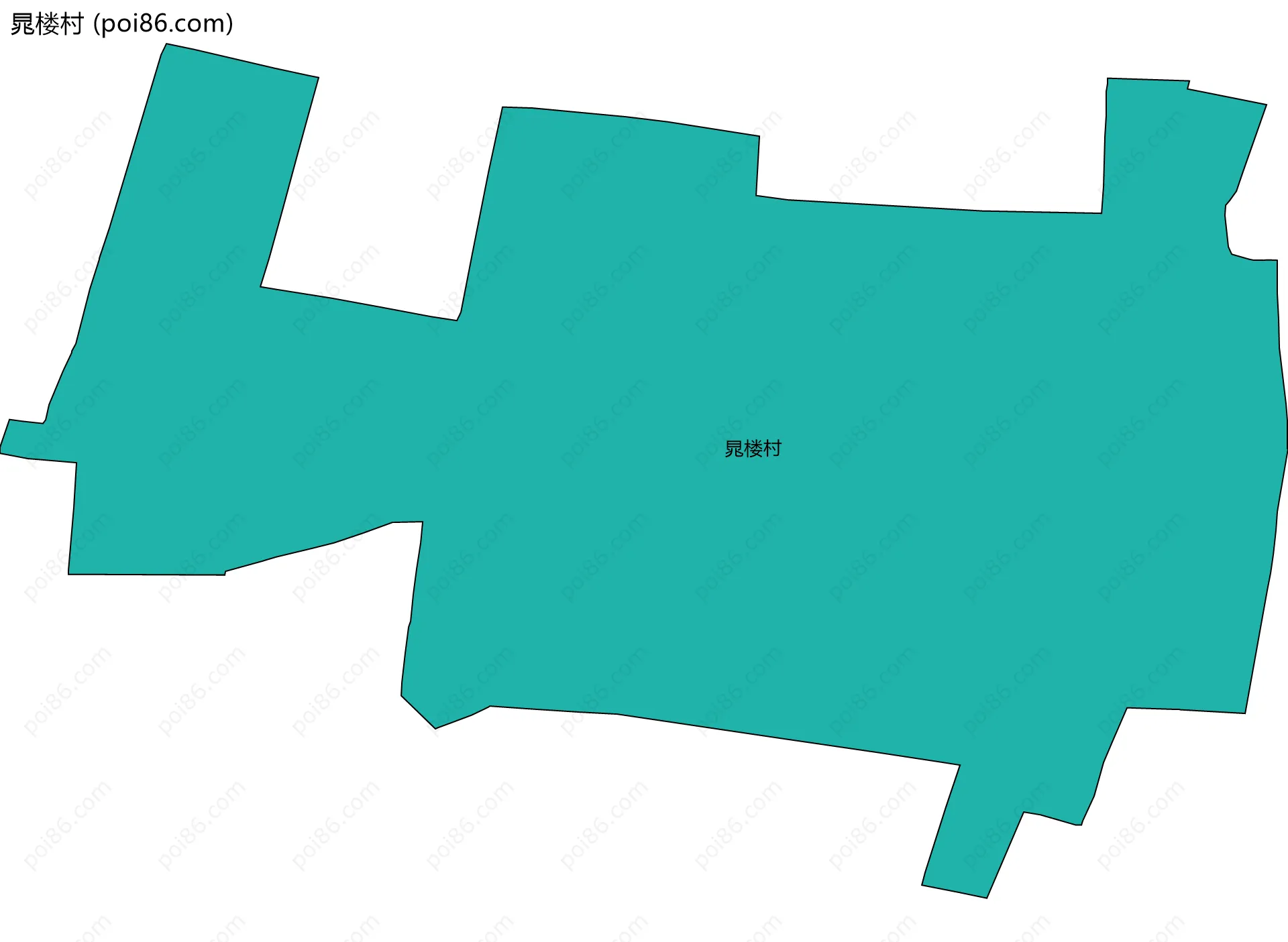 晁楼村边界地图