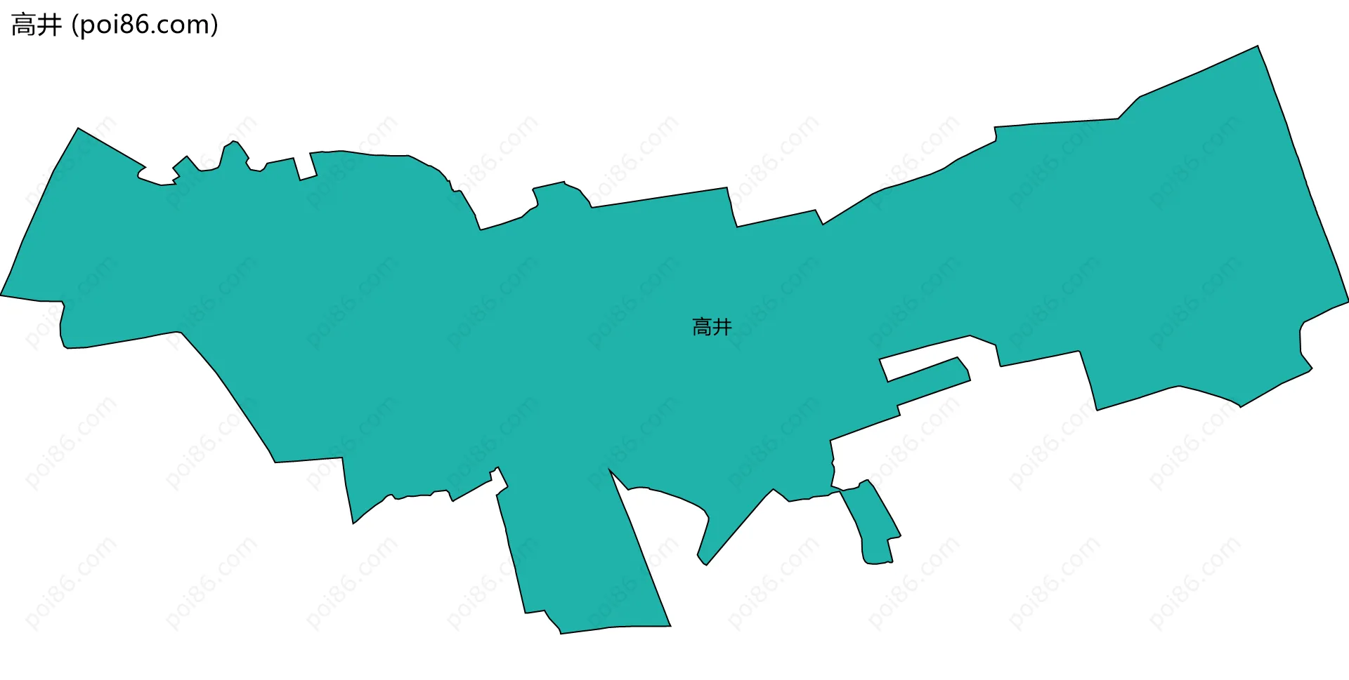 高井边界地图