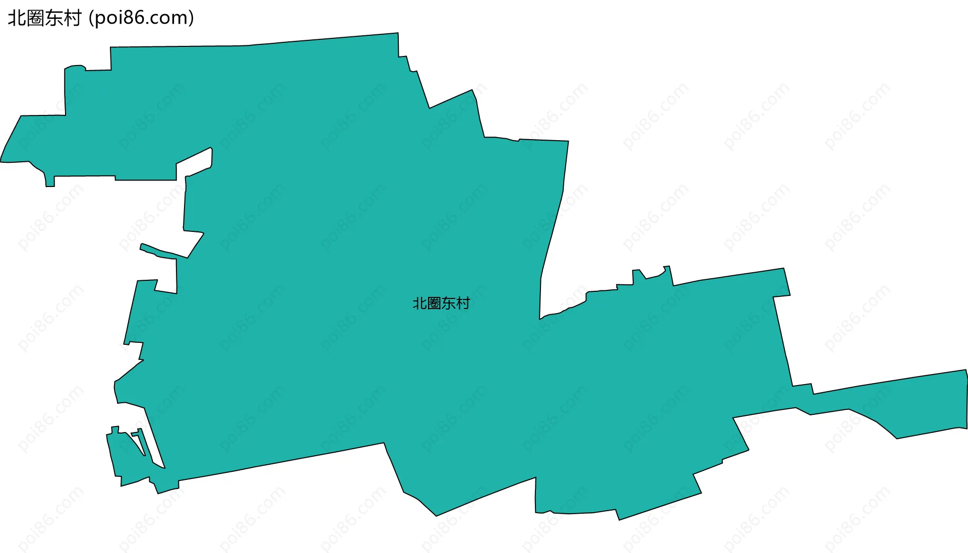 北圈东村边界地图
