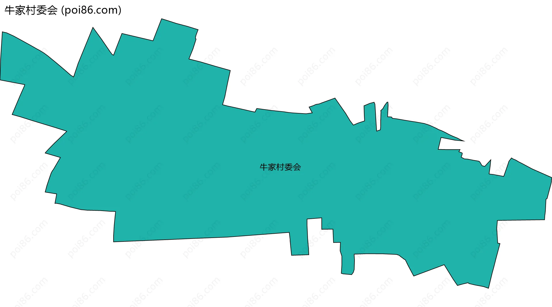 牛家村委会边界地图