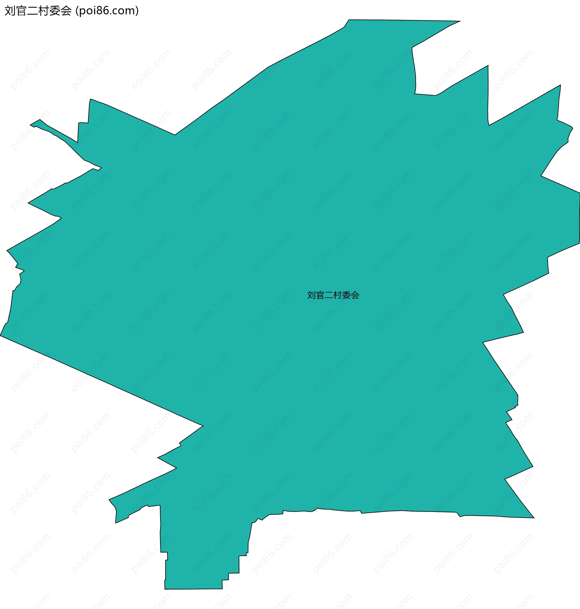 刘官二村委会边界地图