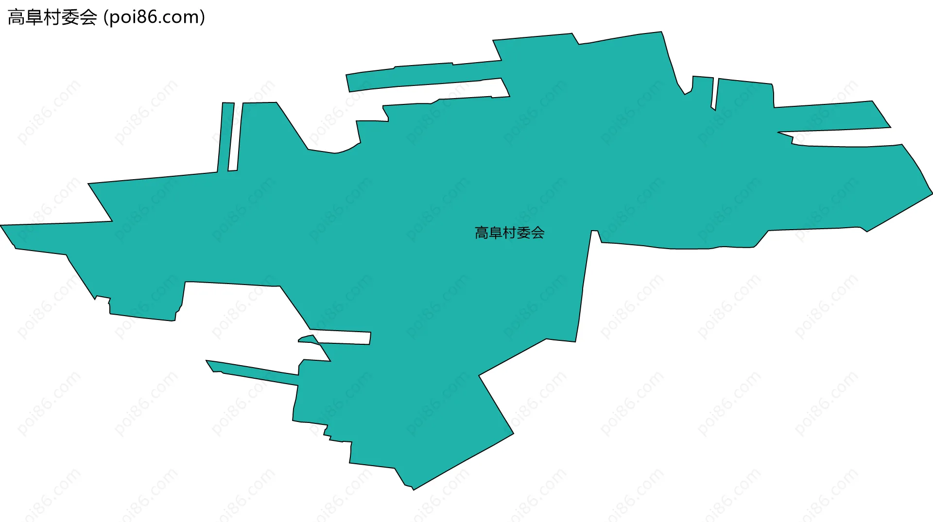 高阜村委会边界地图
