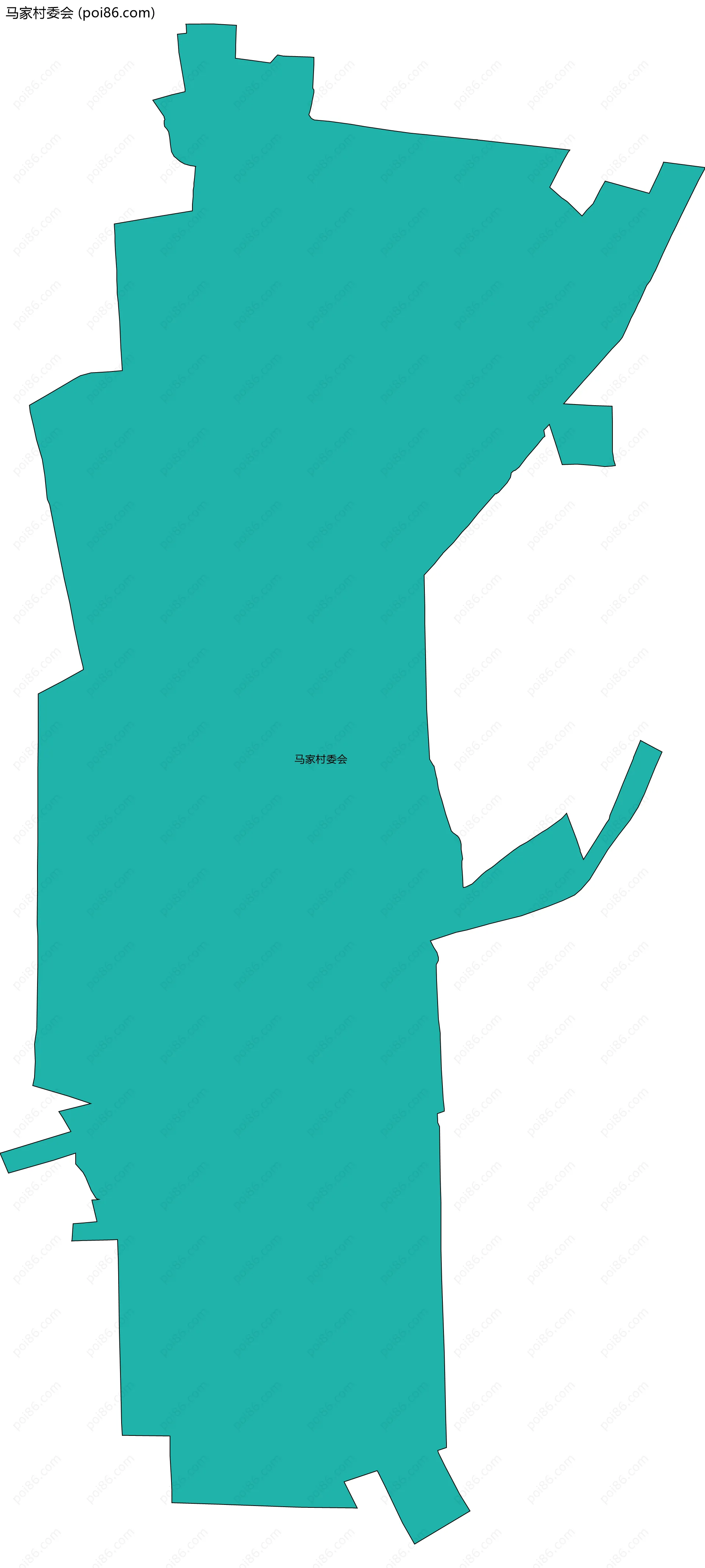 马家村委会边界地图