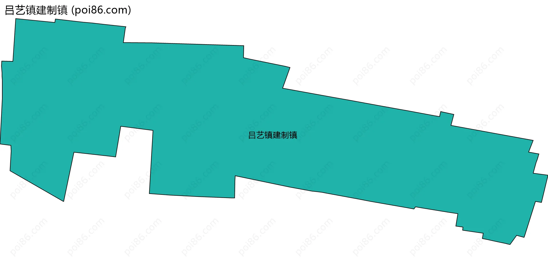 吕艺镇建制镇边界地图