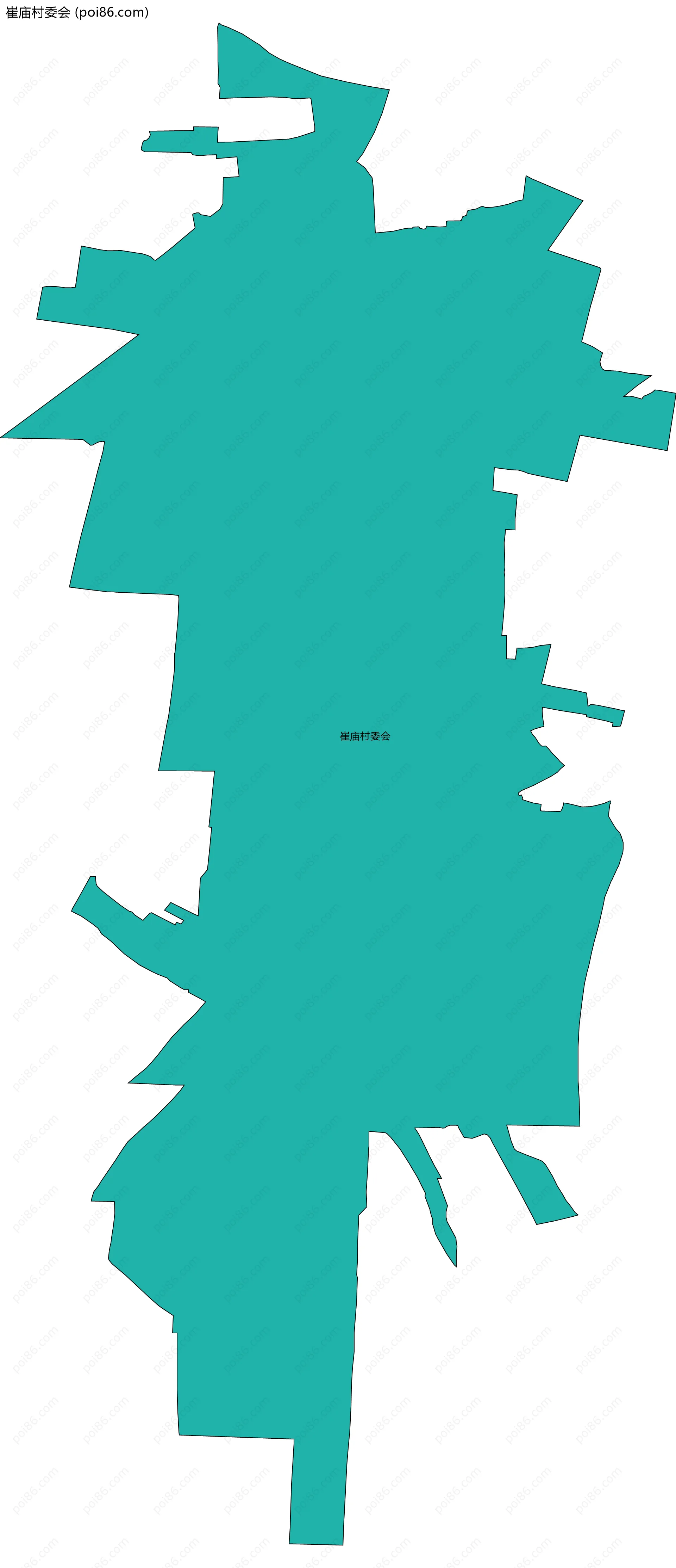 崔庙村委会边界地图