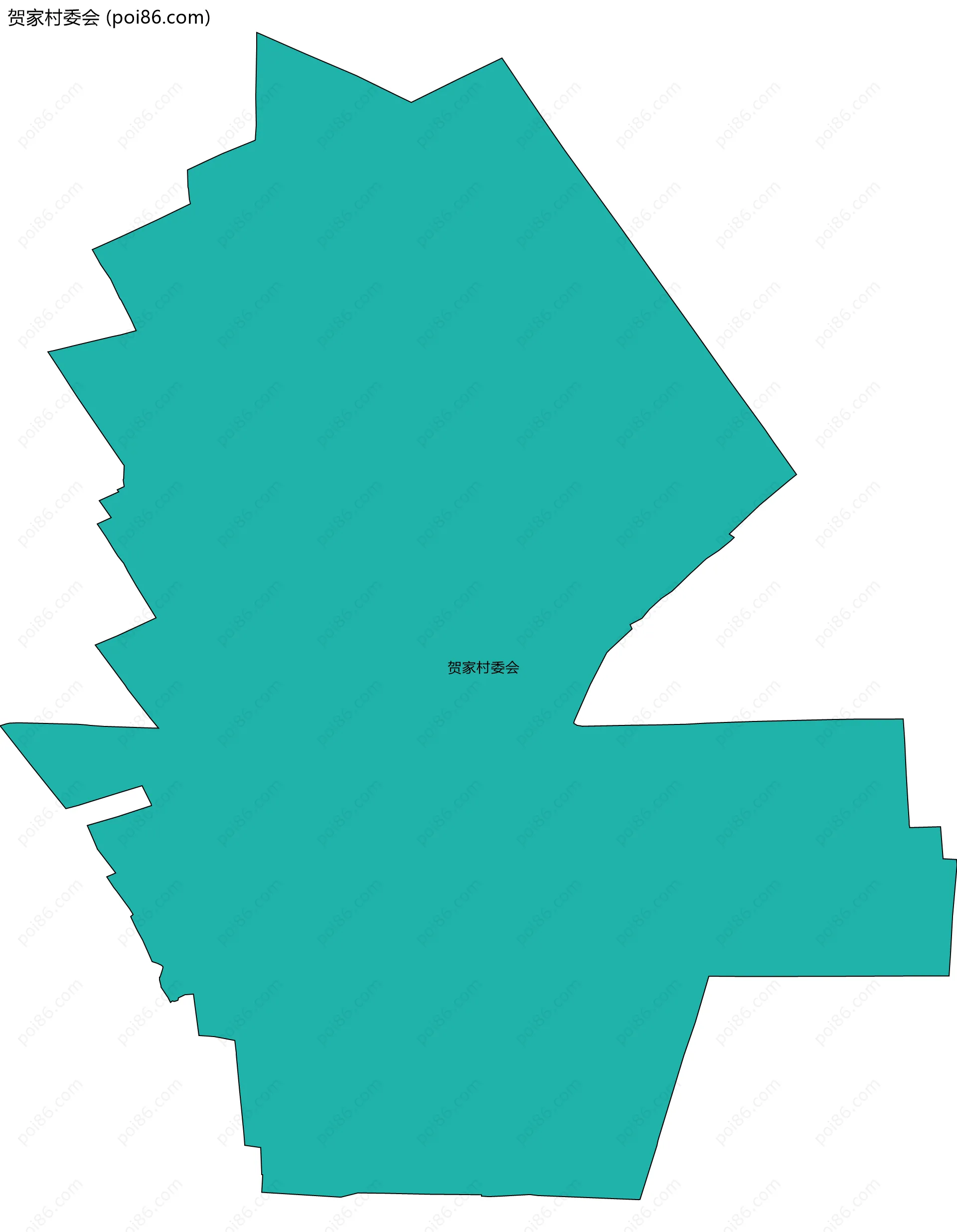 贺家村委会边界地图