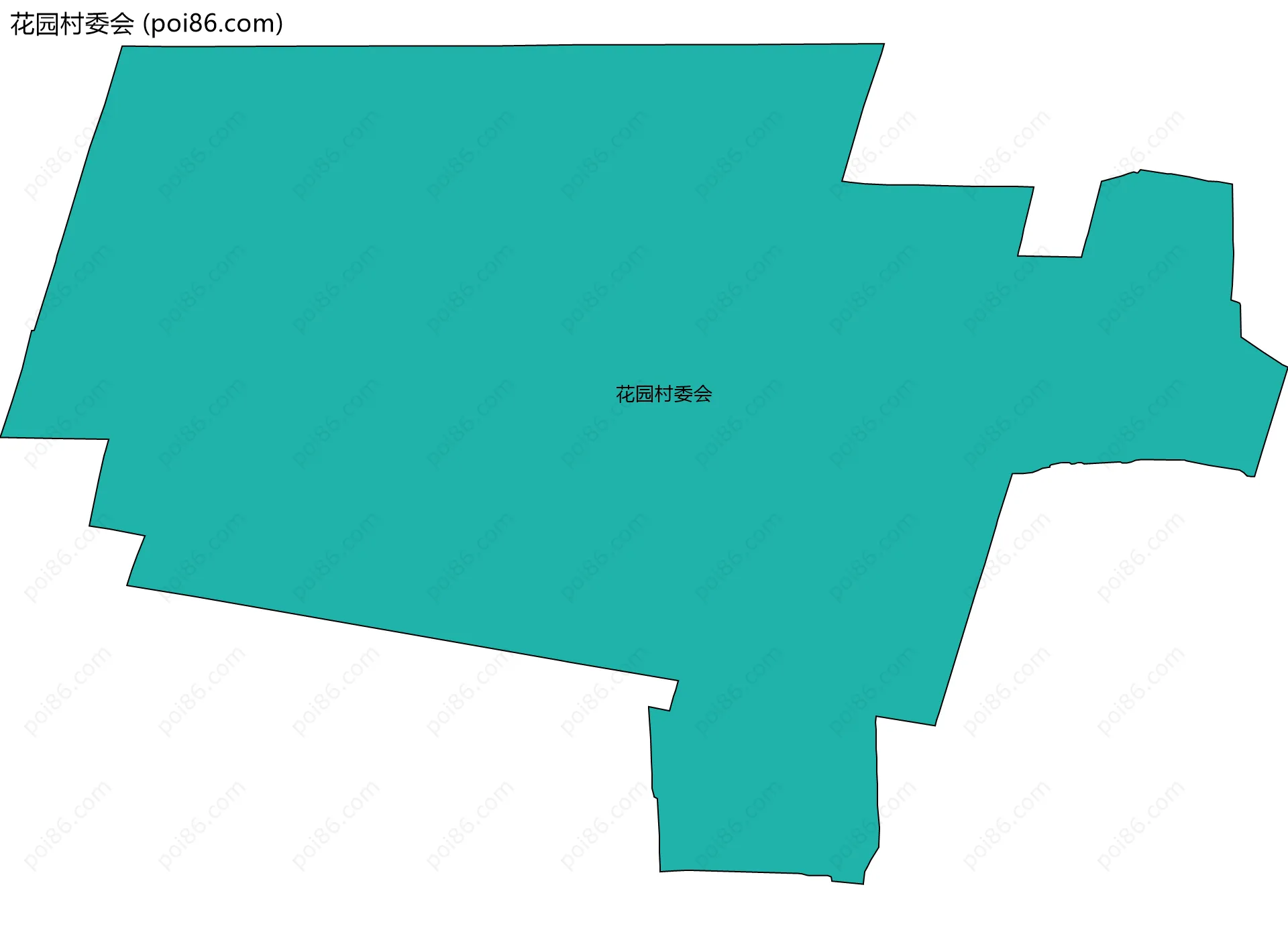 花园村委会边界地图