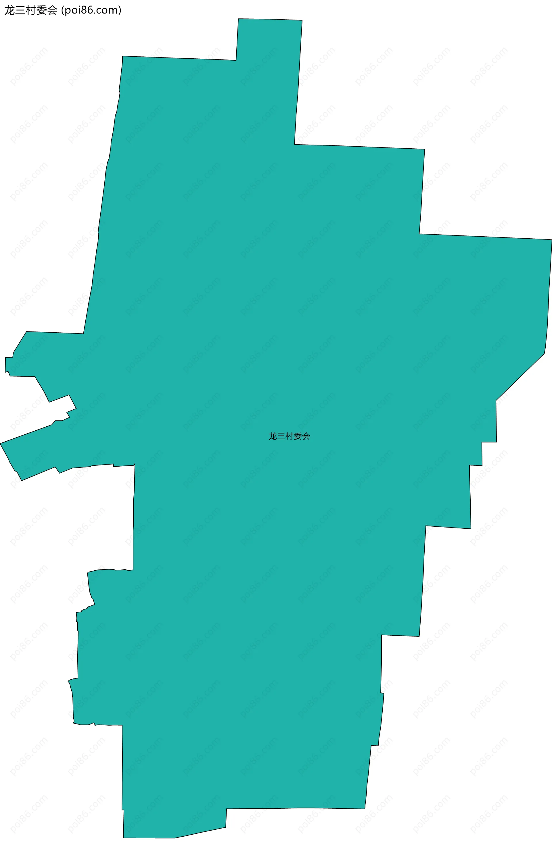 龙三村委会边界地图