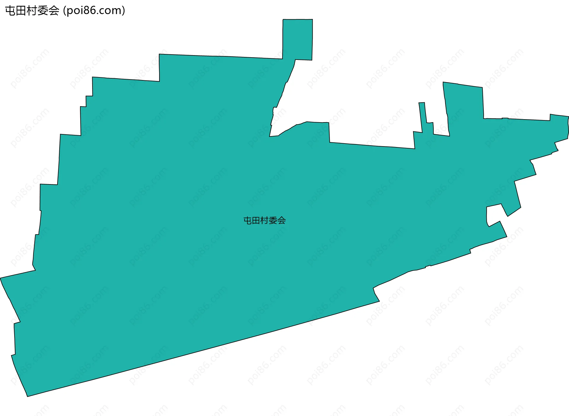 屯田村委会边界地图