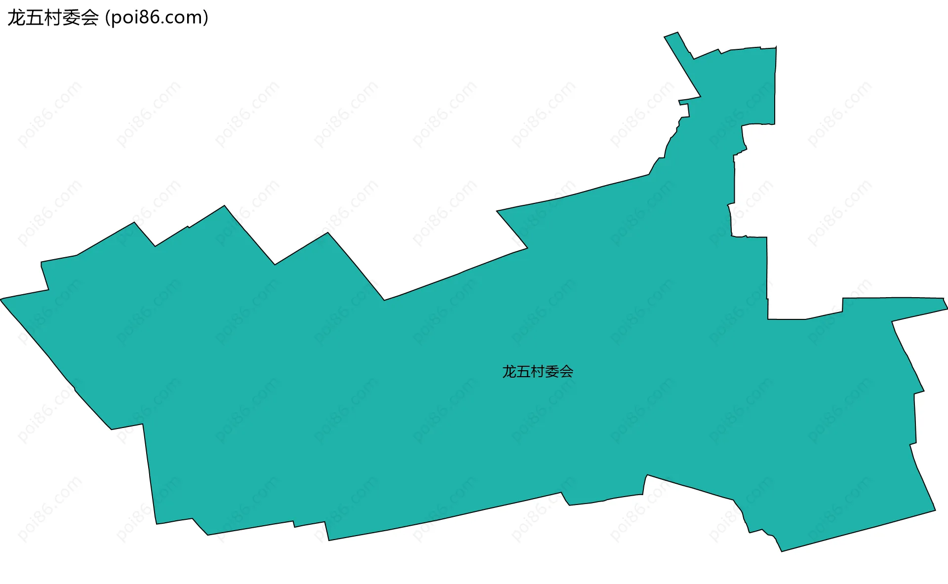 龙五村委会边界地图