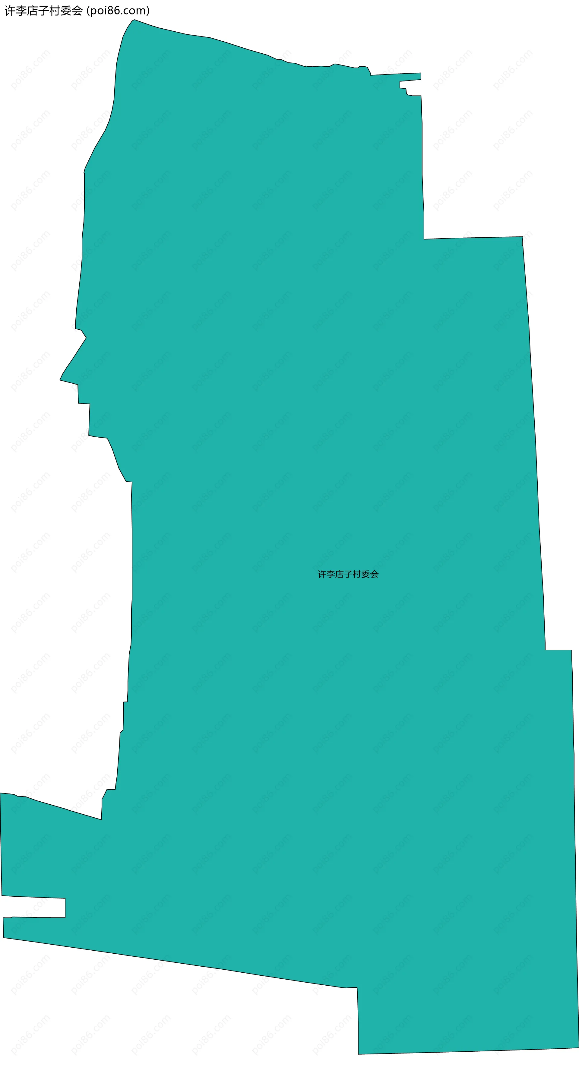 许李店子村委会边界地图