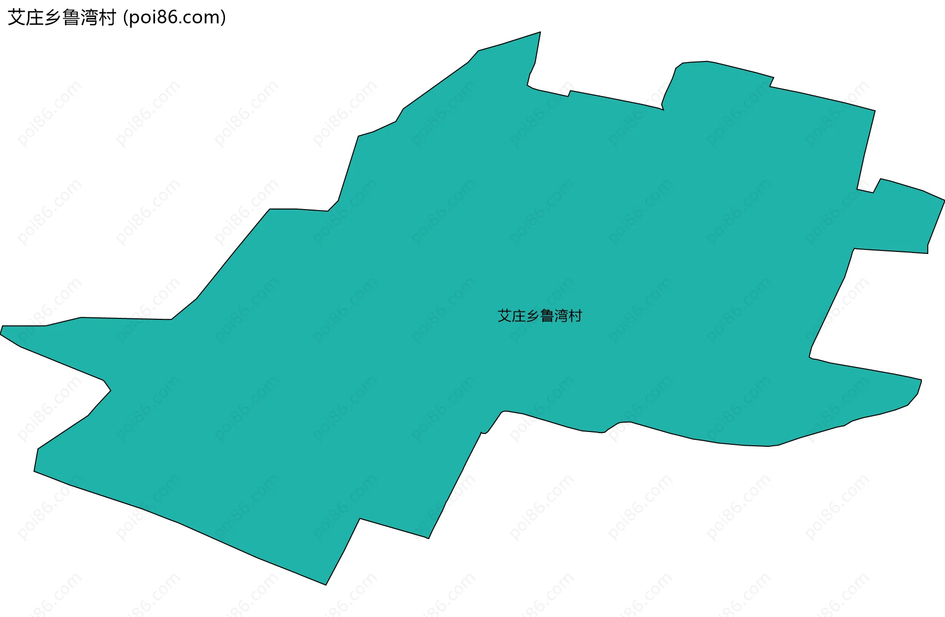 艾庄乡鲁湾村边界地图