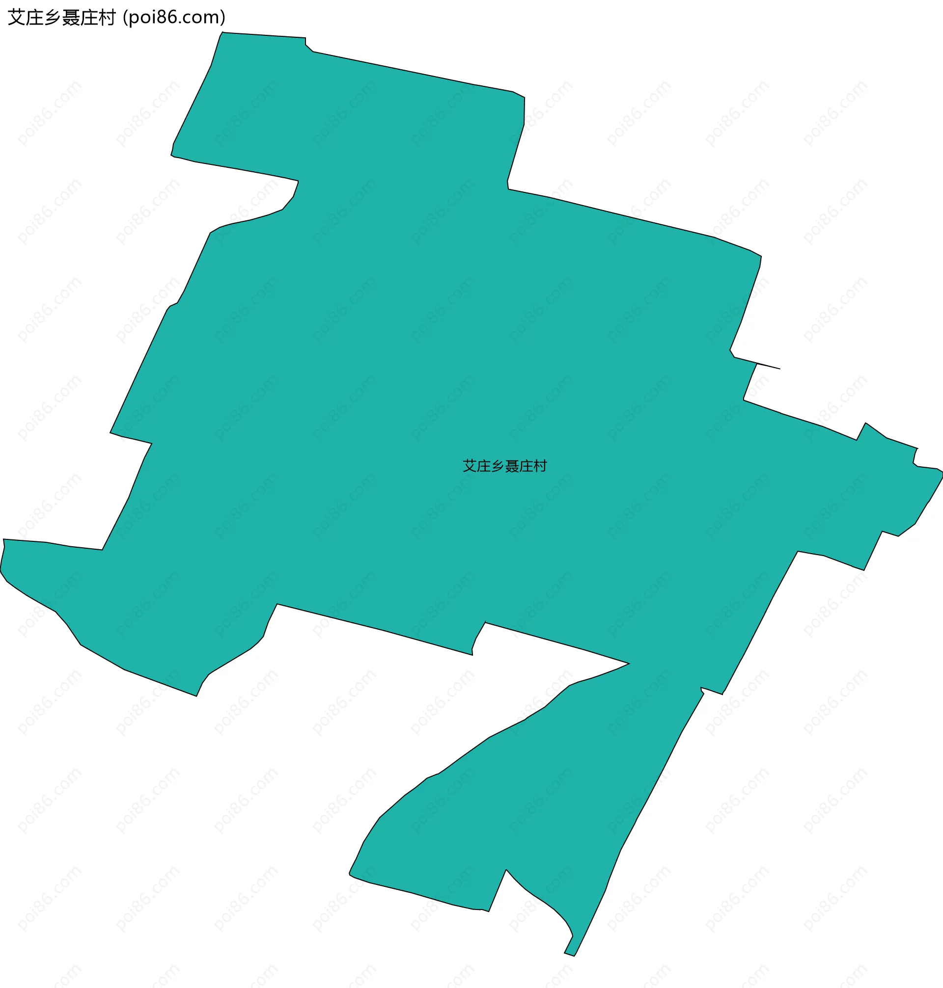 艾庄乡聂庄村边界地图