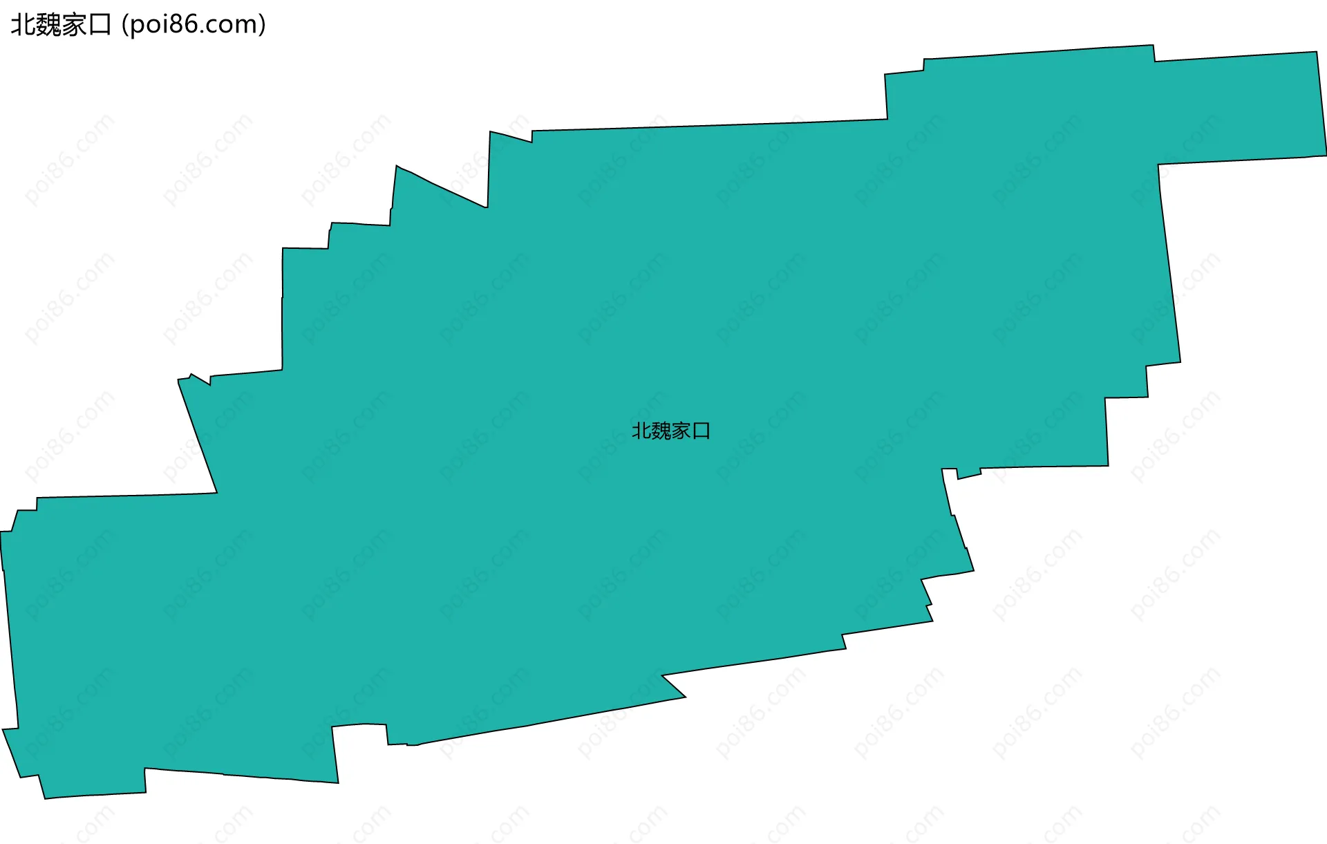 北魏家口边界地图