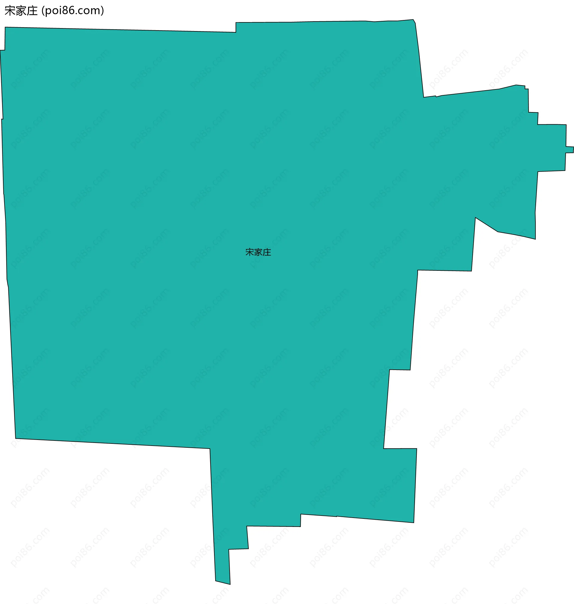 宋家庄边界地图