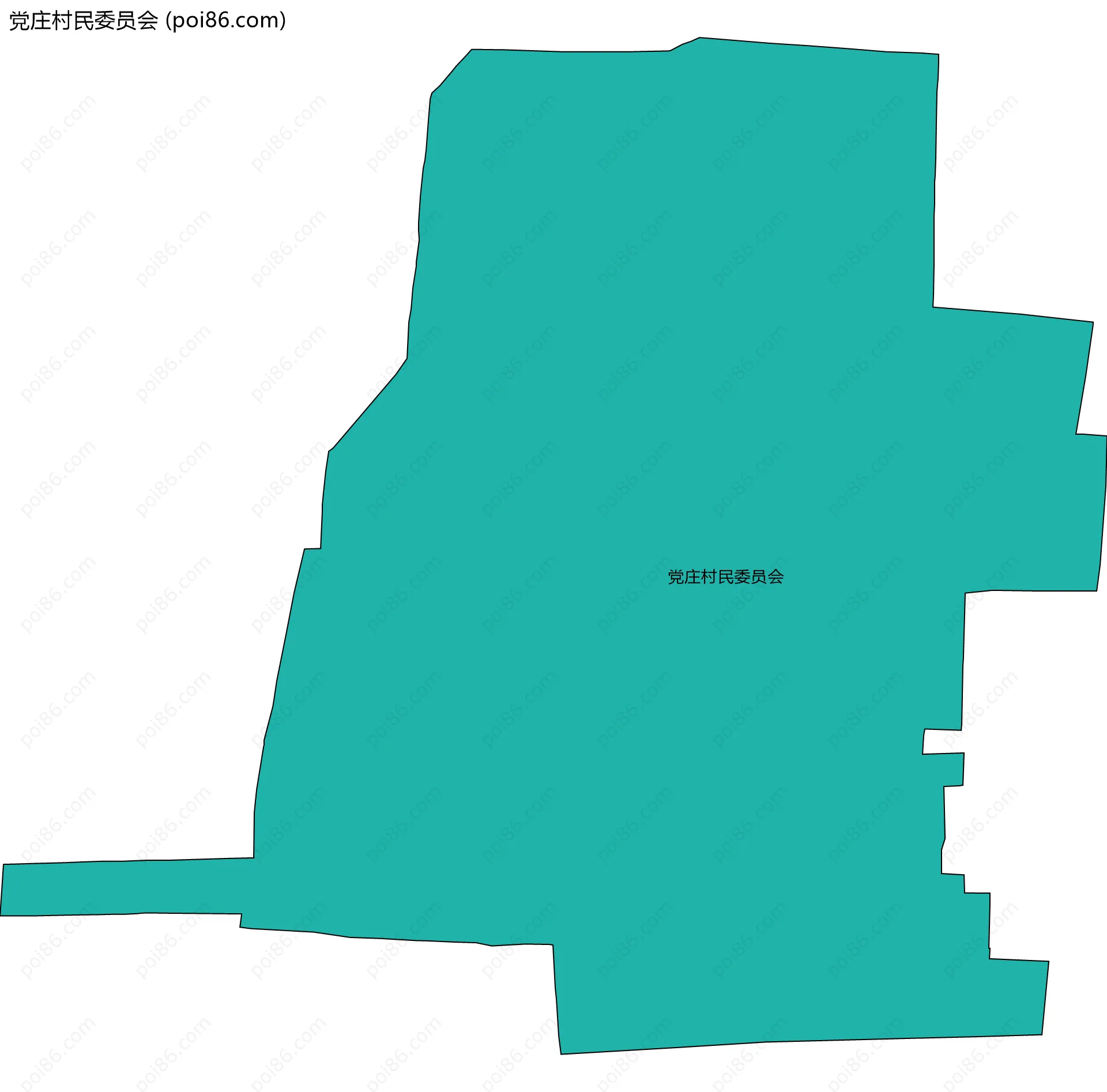 党庄村民委员会边界地图