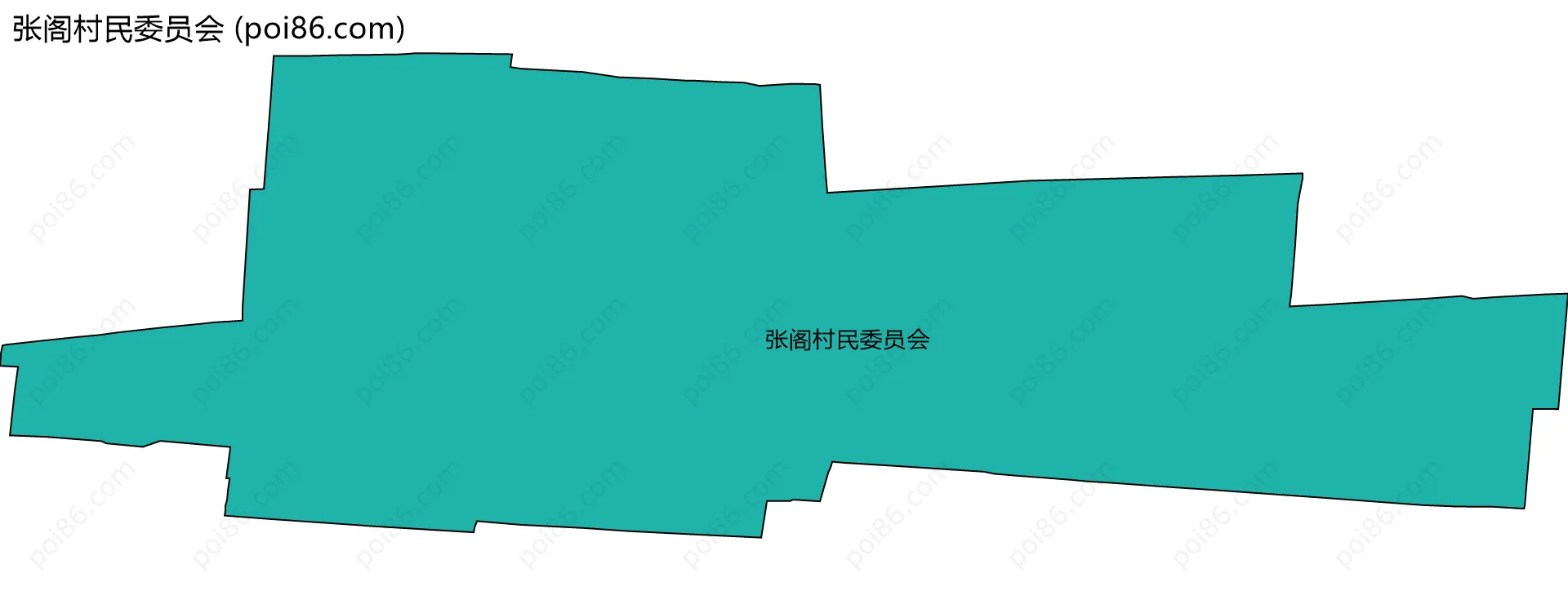 张阁村民委员会边界地图