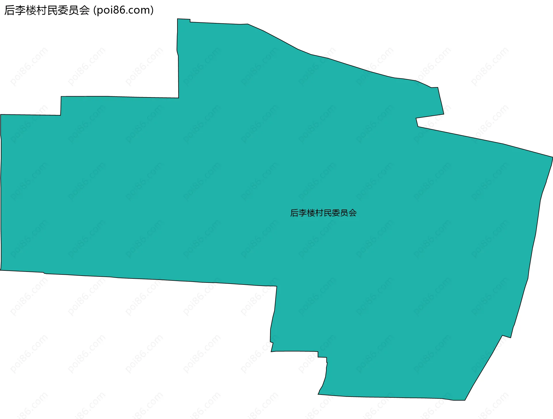 后李楼村民委员会边界地图