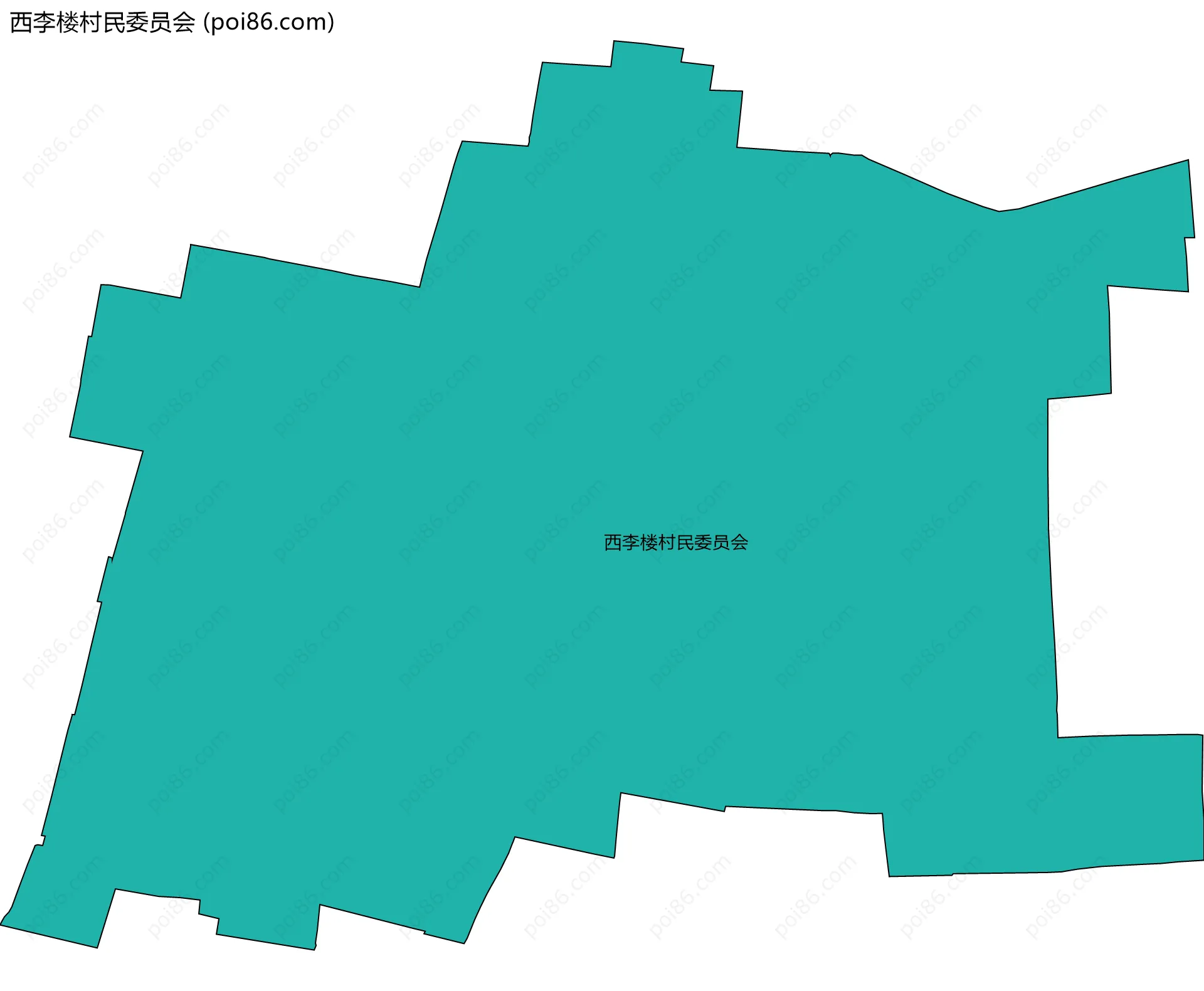 西李楼村民委员会边界地图