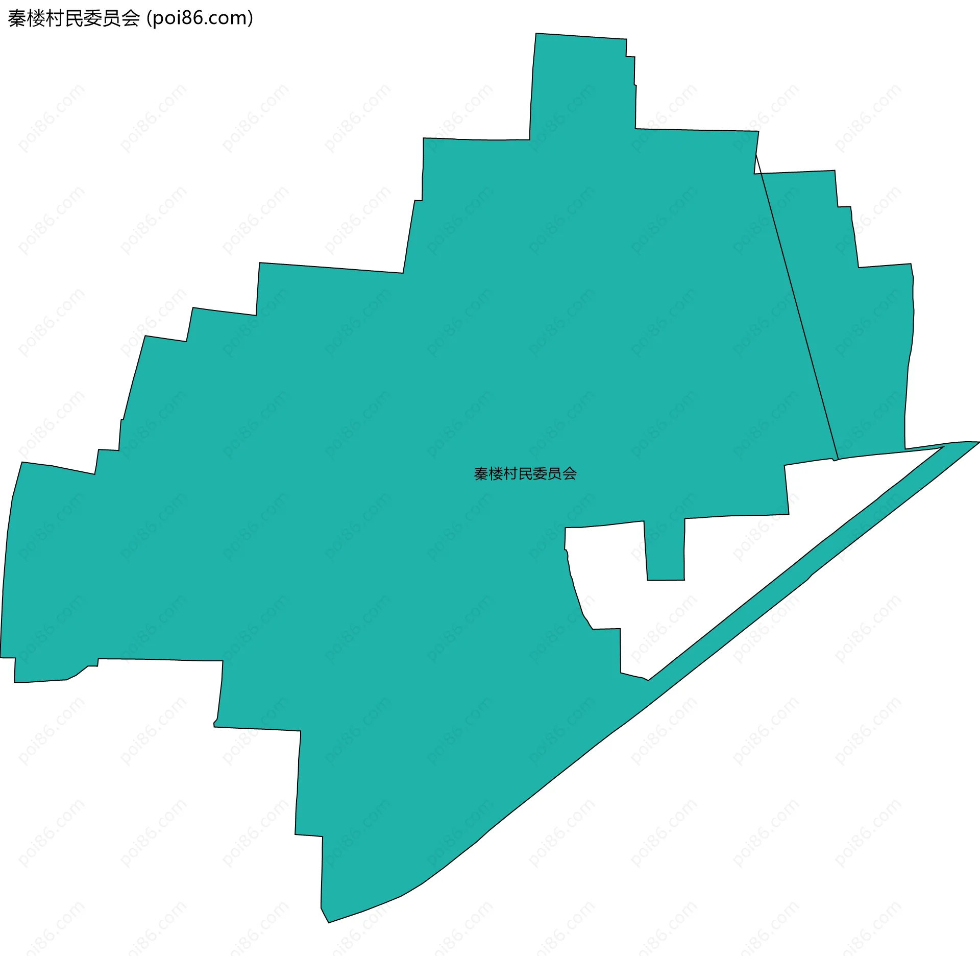 秦楼村民委员会边界地图