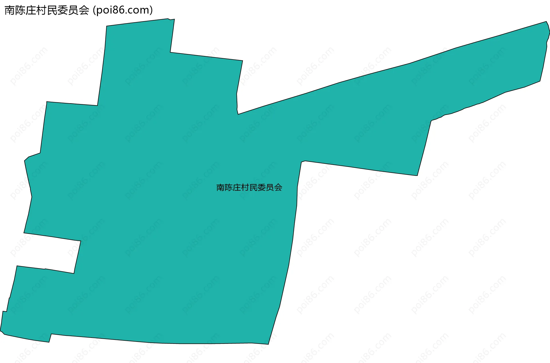 南陈庄村民委员会边界地图