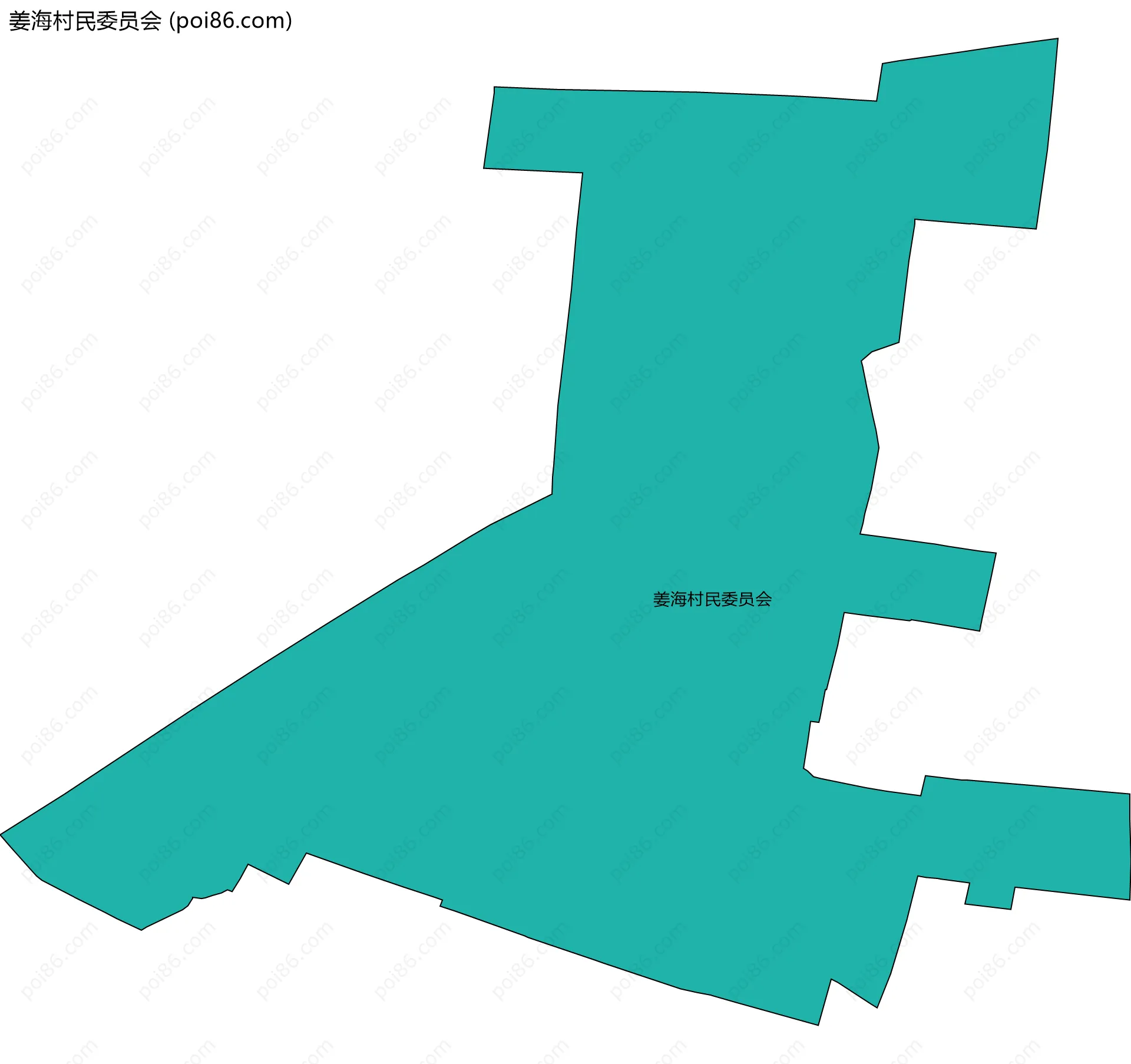 姜海村民委员会边界地图