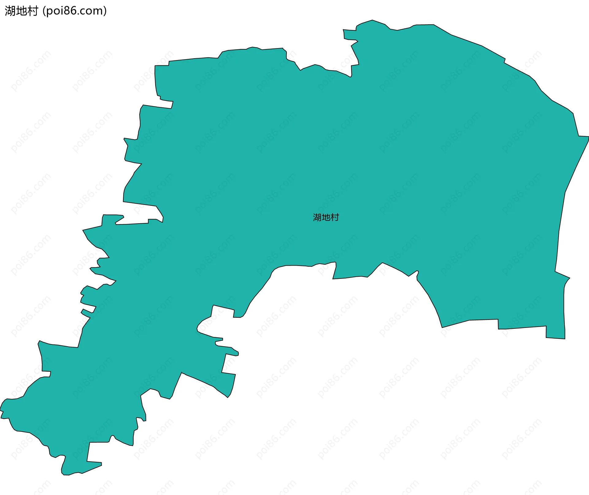 湖地村边界地图