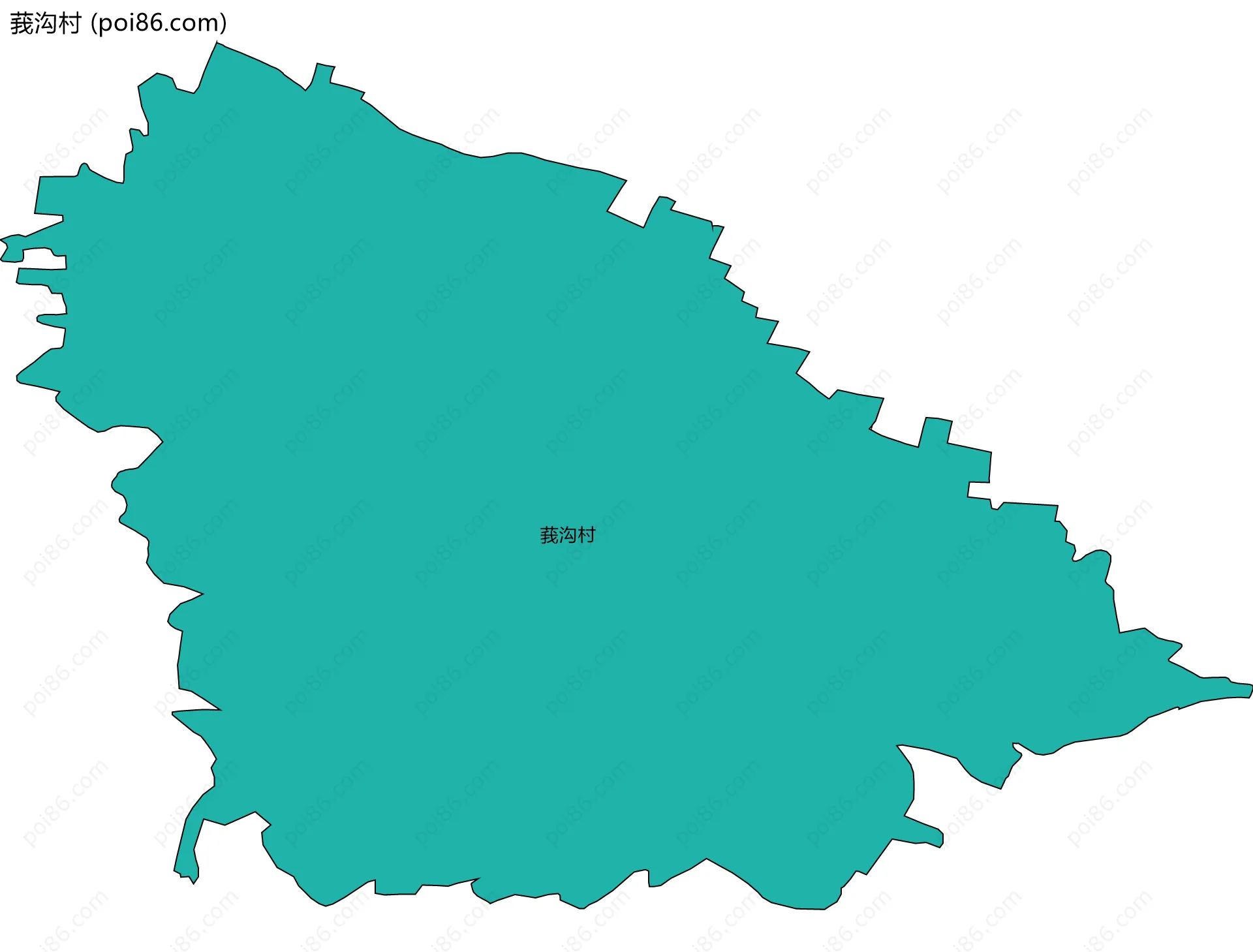 莪沟村边界地图