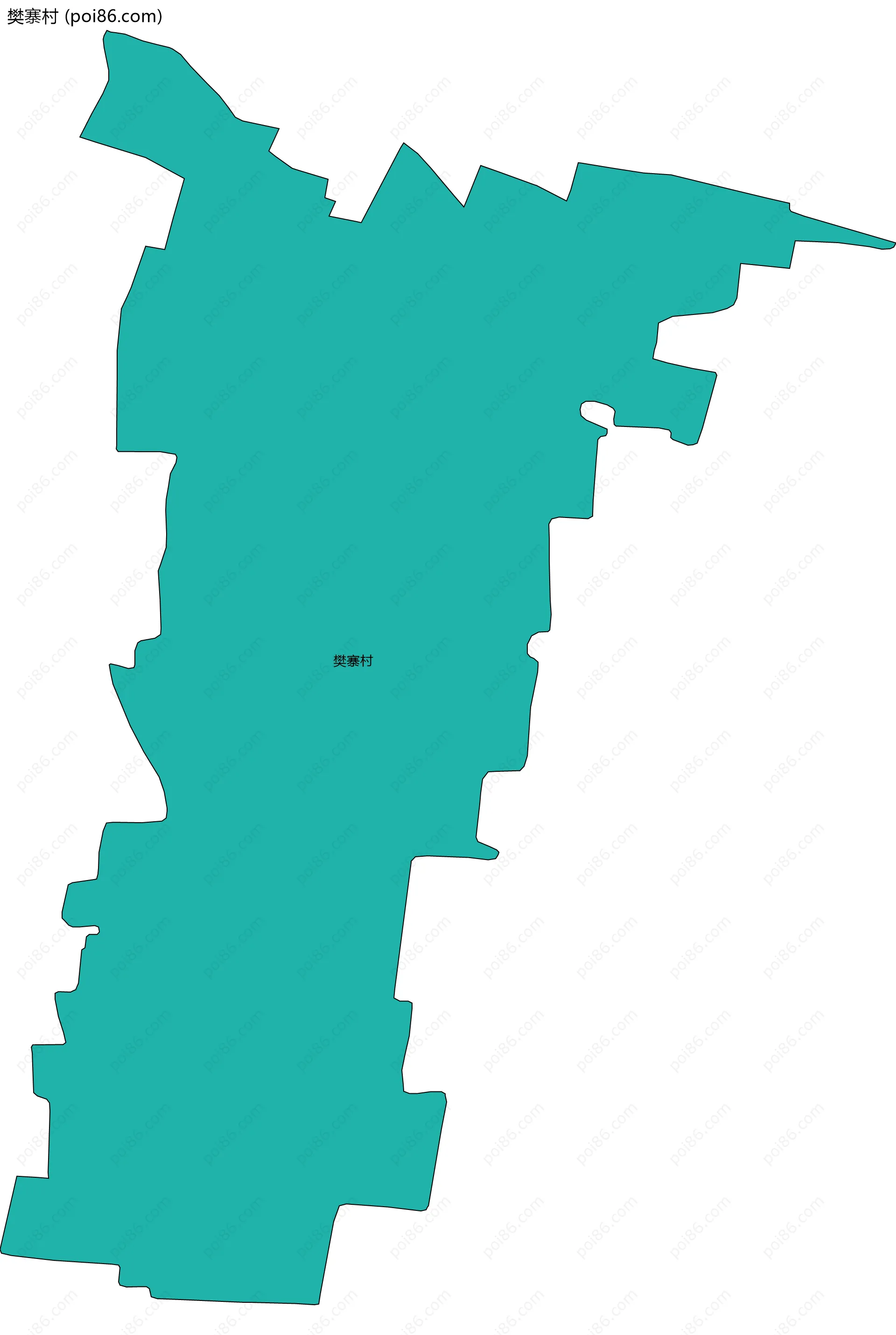 樊寨村边界地图