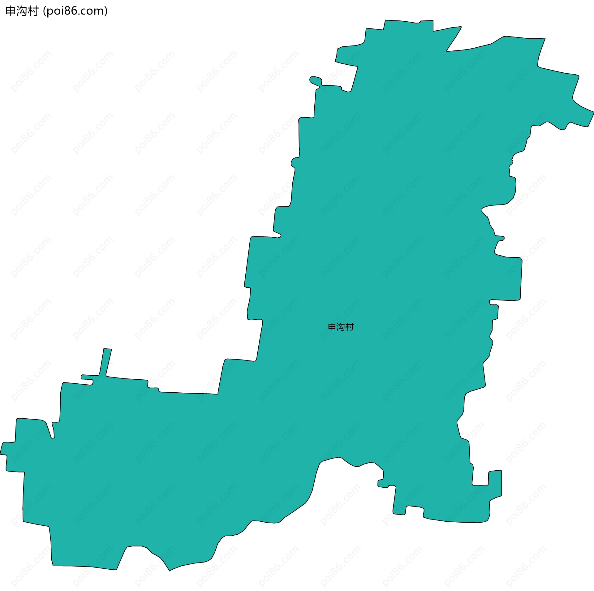 申沟村边界地图