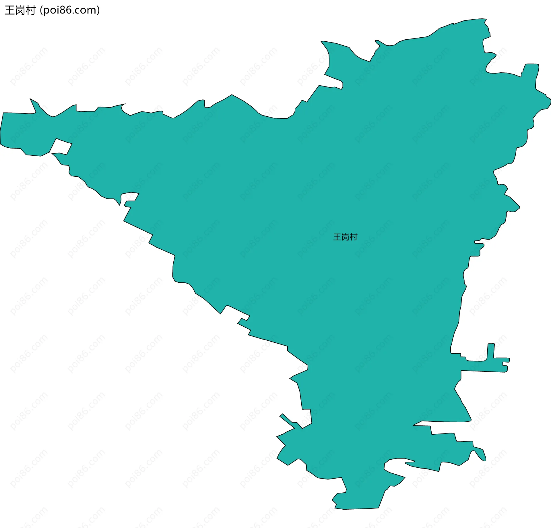王岗村边界地图
